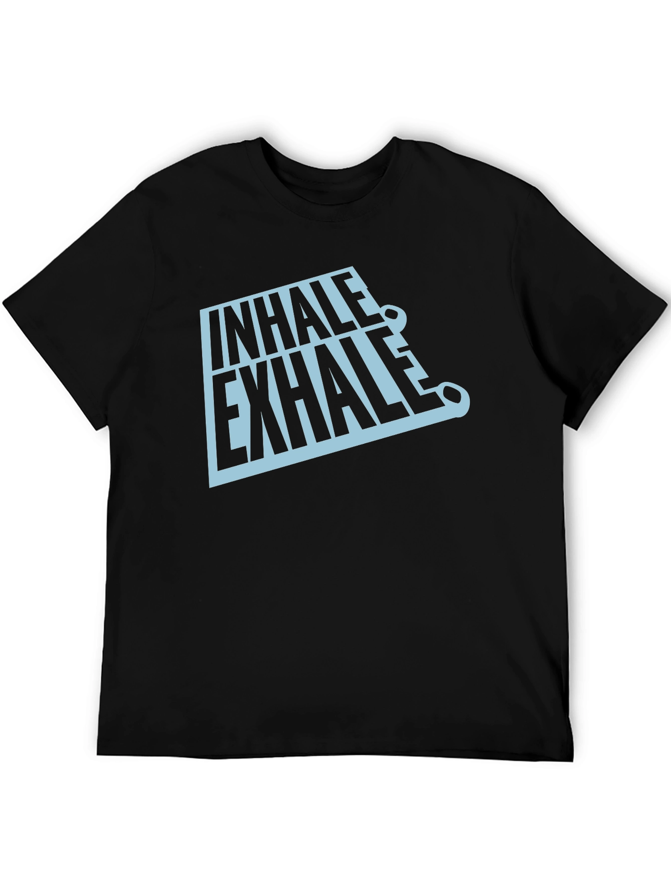 Inhale Exhale Graphic Tee - Black Casual T-Shirt