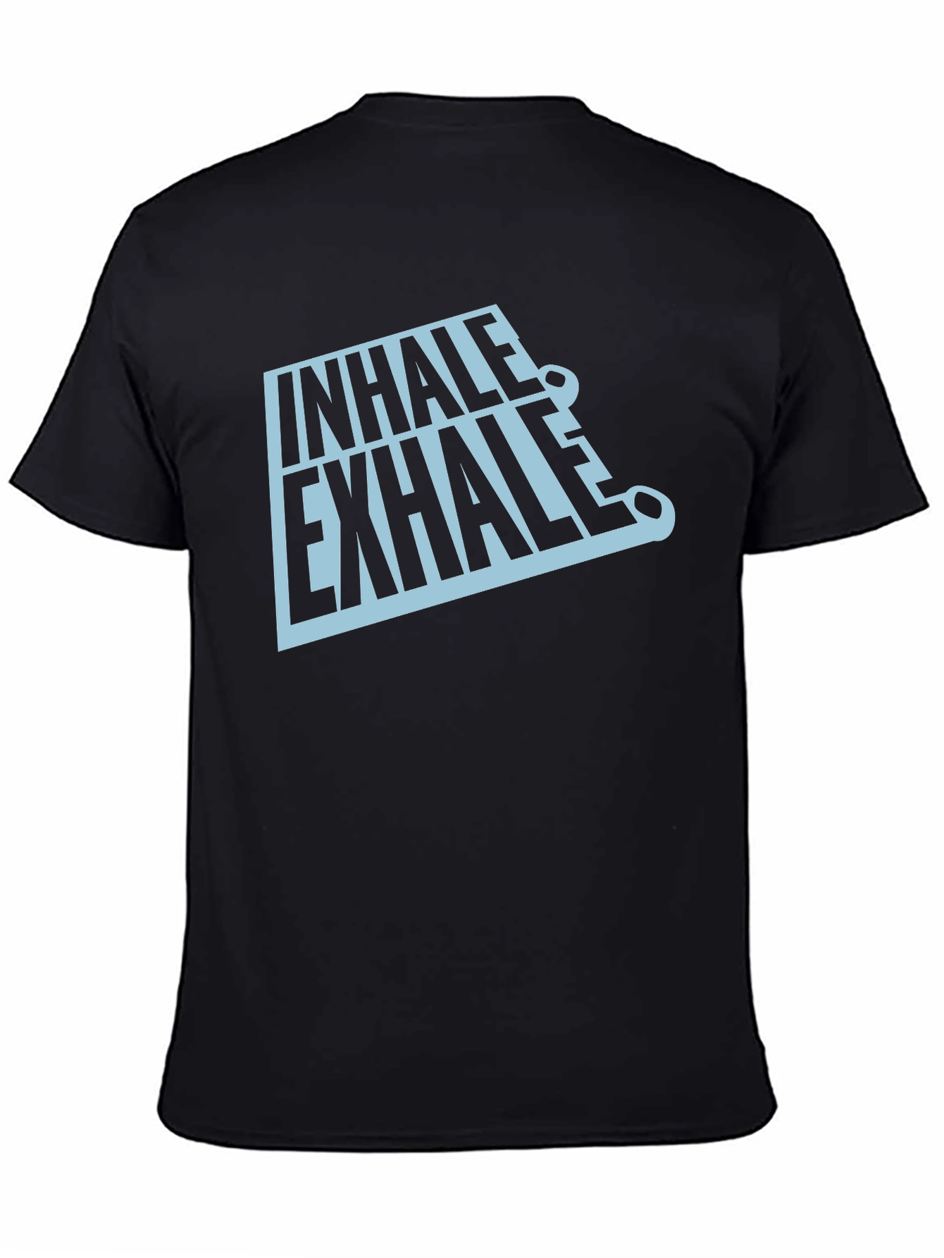 Inhale Exhale Graphic Tee - Black Casual T-Shirt