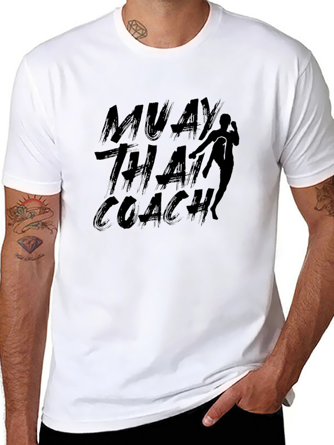 Muay Thai Coach Black Graphic Tee
