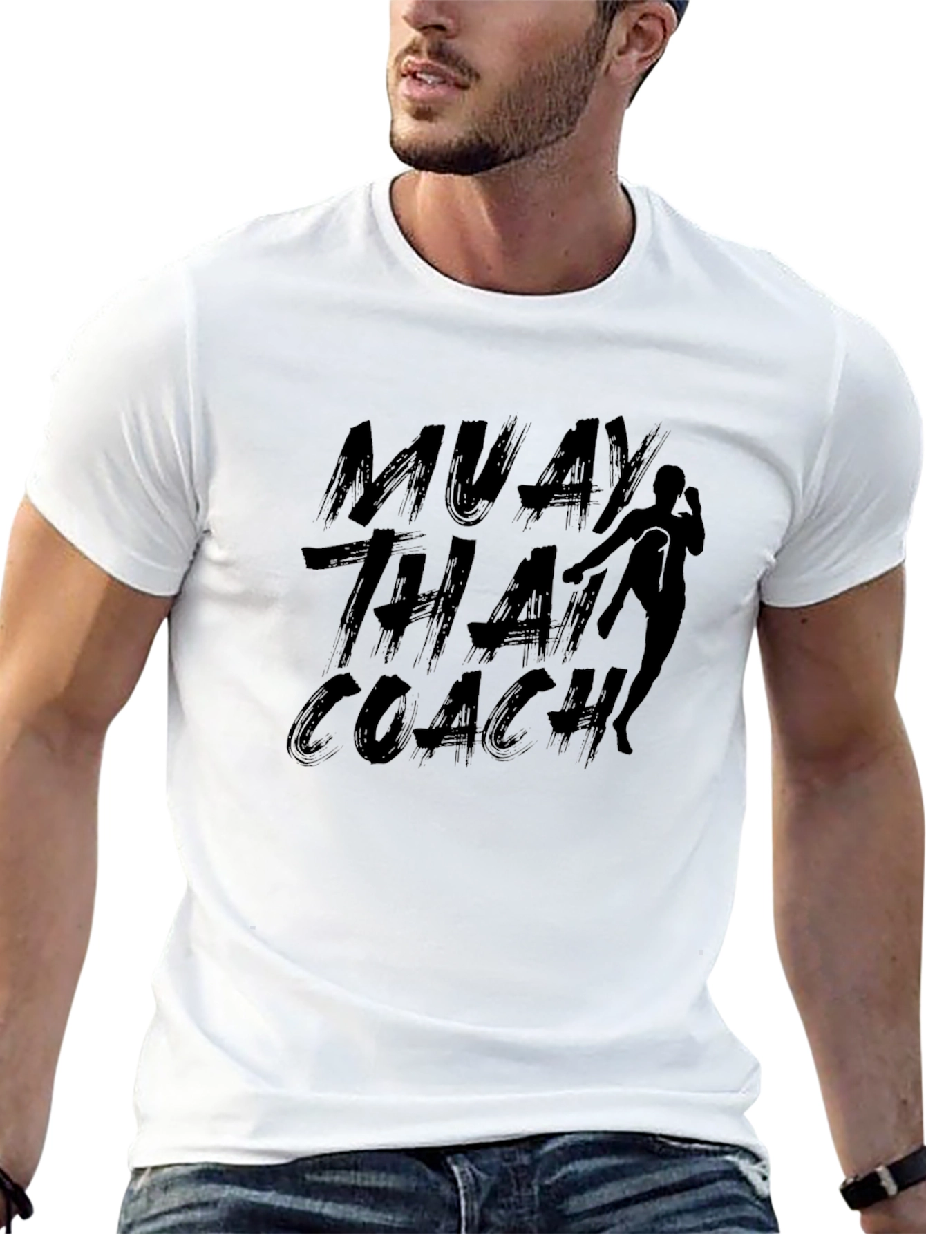 Muay Thai Coach Black Graphic Tee