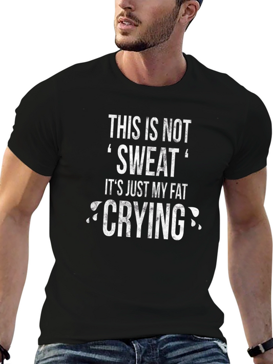 Funny Workout T-Shirt - Fat Crying Design