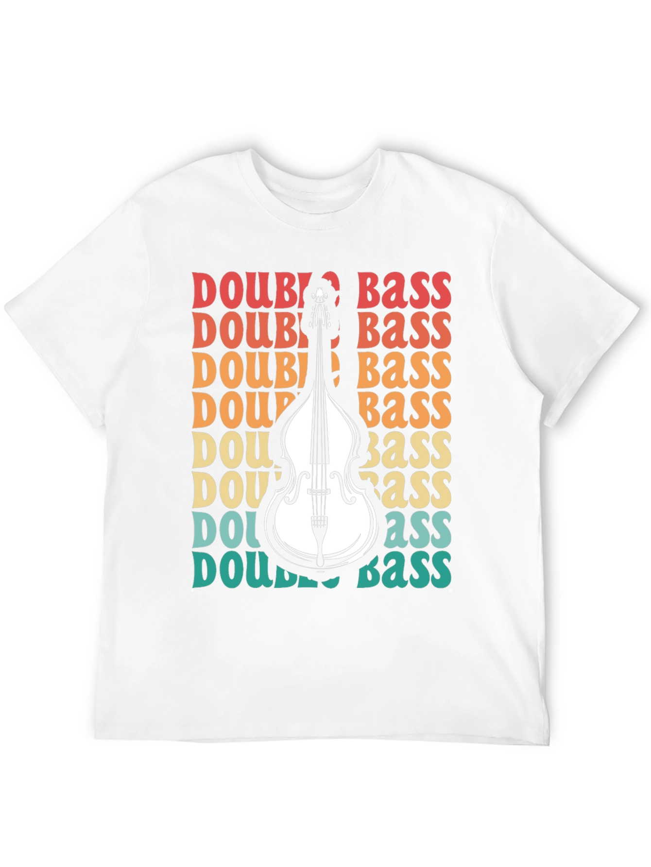 Double Bass Graphic Tee - Retro Music Lover Shirt