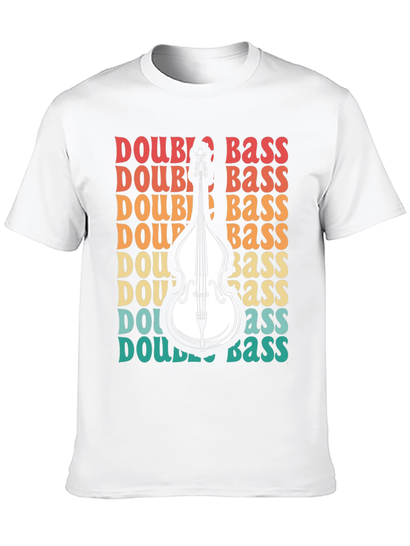 Double Bass Graphic Tee - Retro Music Lover Shirt