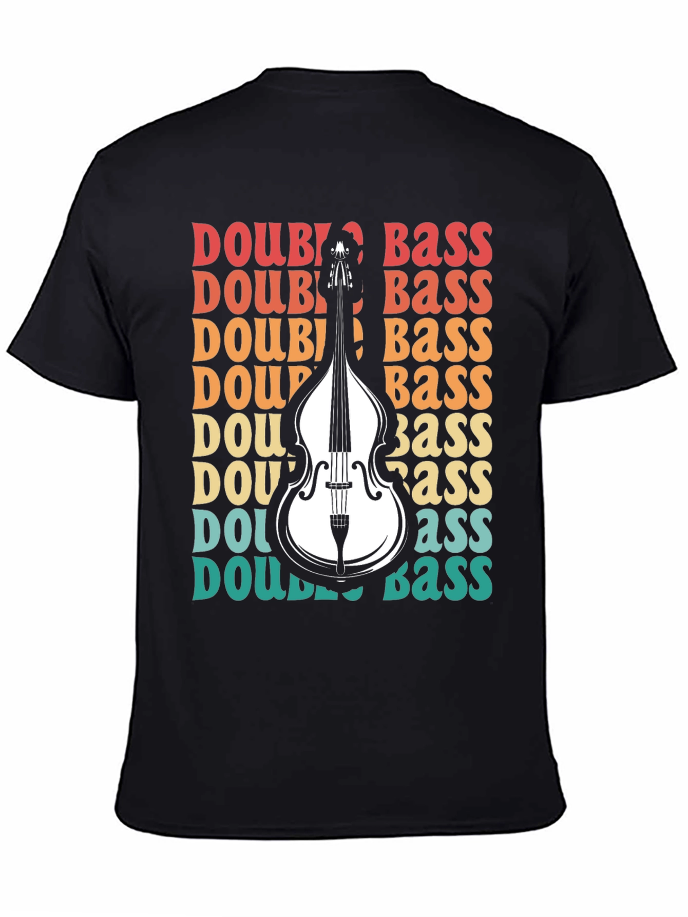 Double Bass Graphic Tee - Retro Music Lover Shirt
