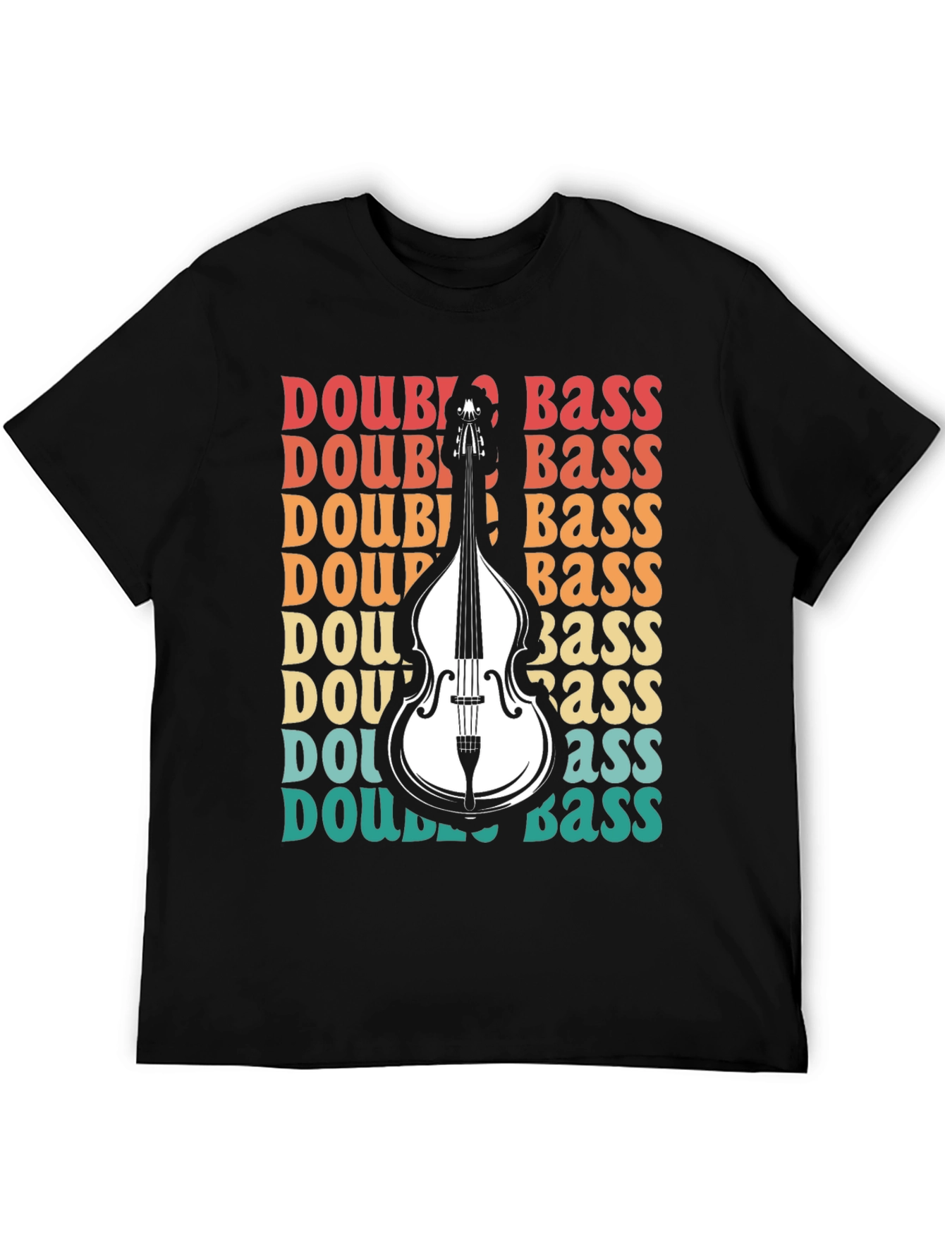 Double Bass Graphic Tee - Retro Music Lover Shirt