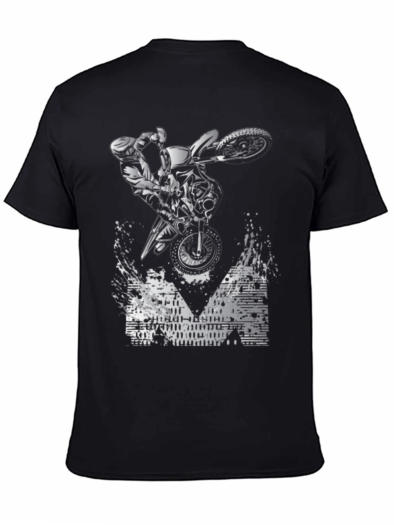 Motorcross Rider Graphic Tee - Black