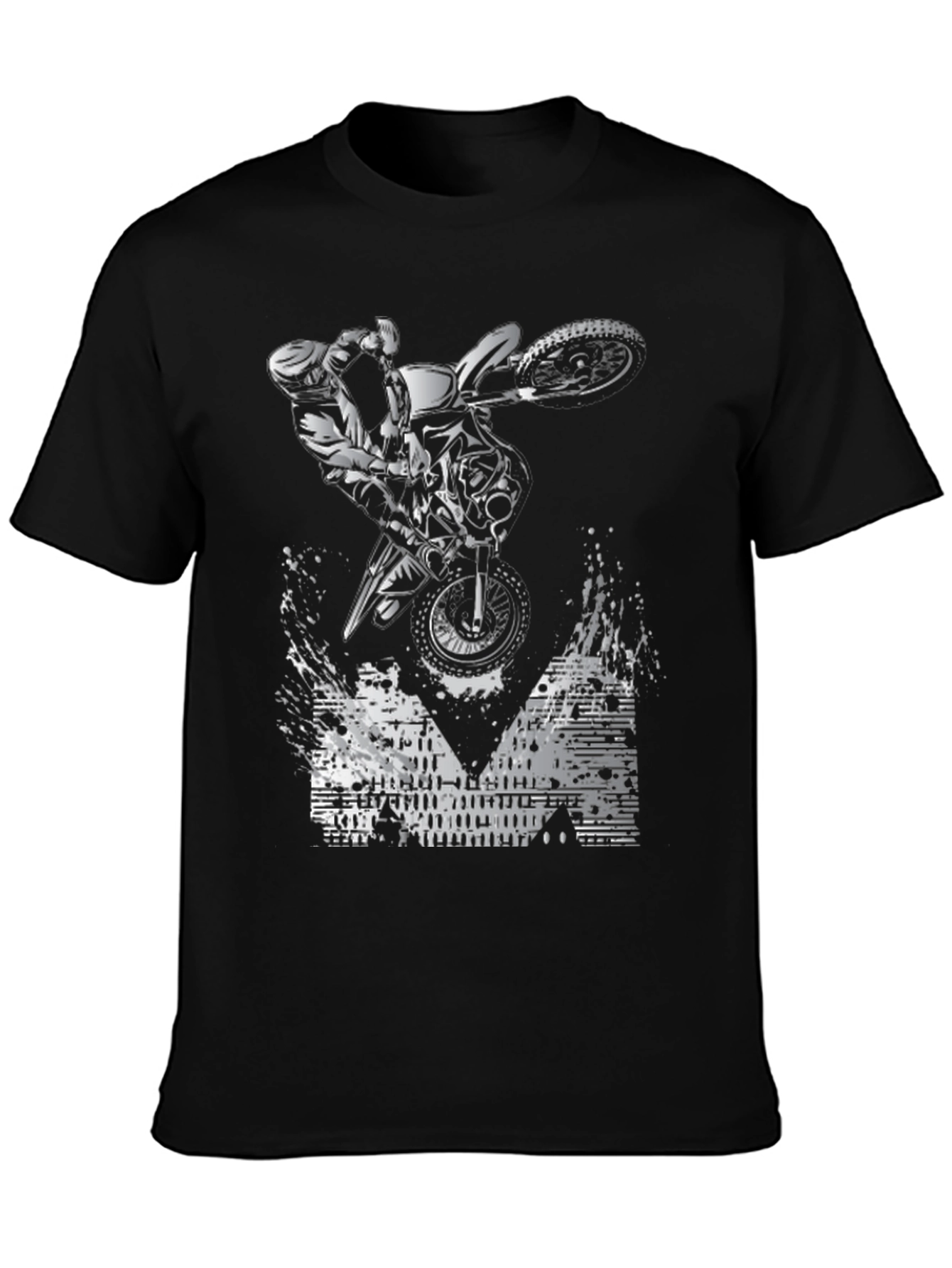 Motorcross Rider Graphic Tee - Black