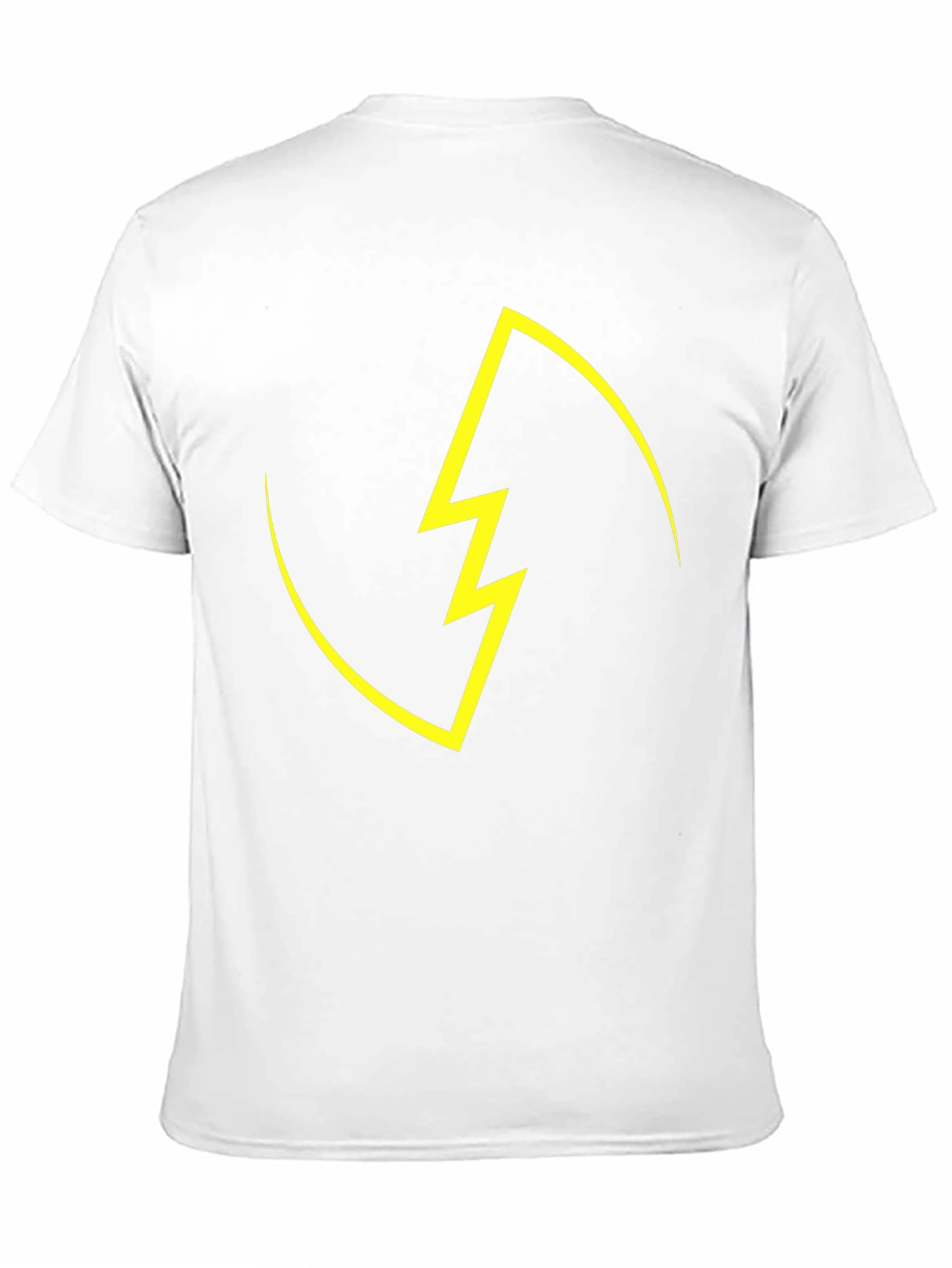 Black T-Shirt with Yellow Lightning Bolt Design