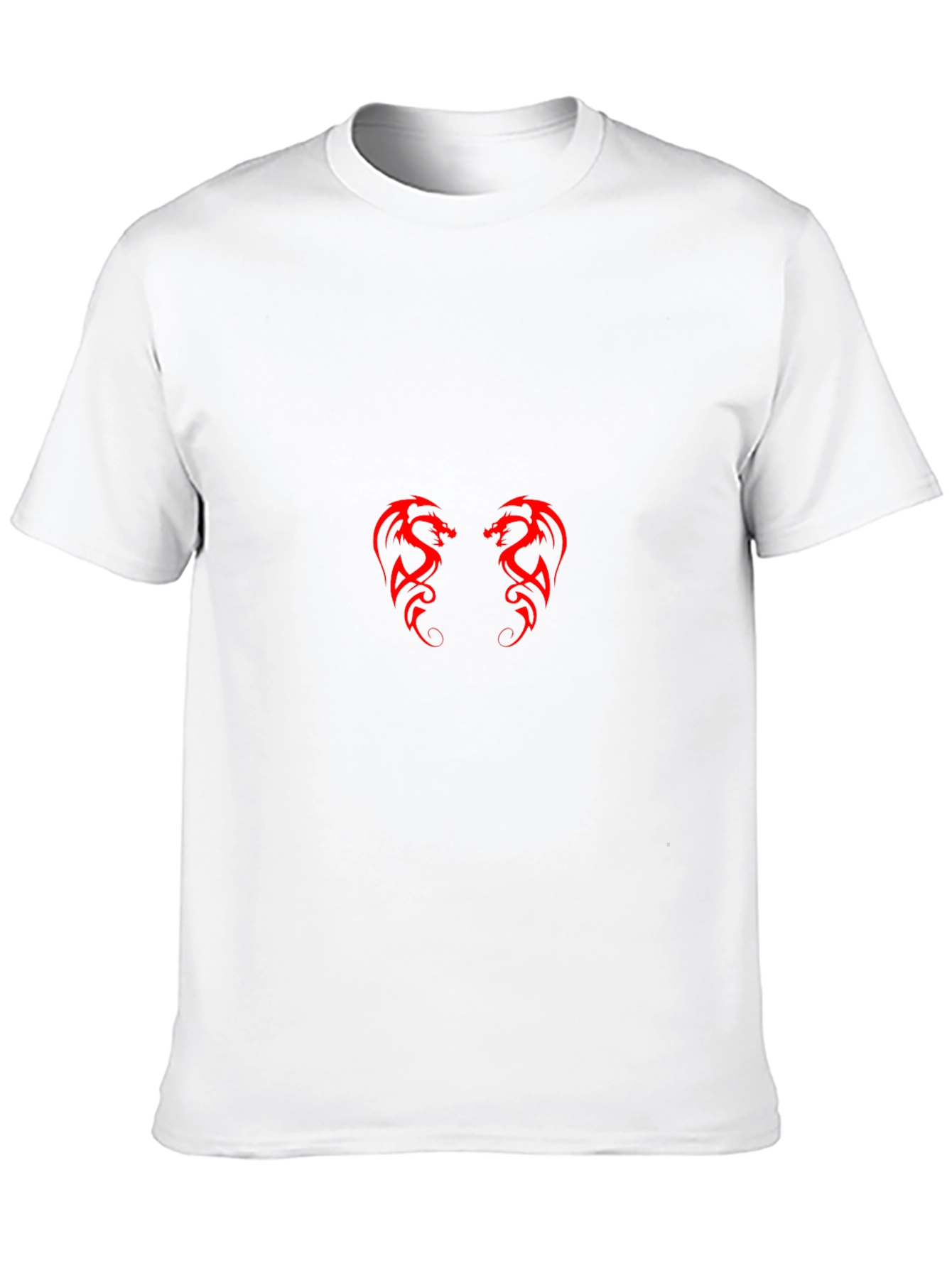 Mens Black T-Shirt with Red Dragon Graphic