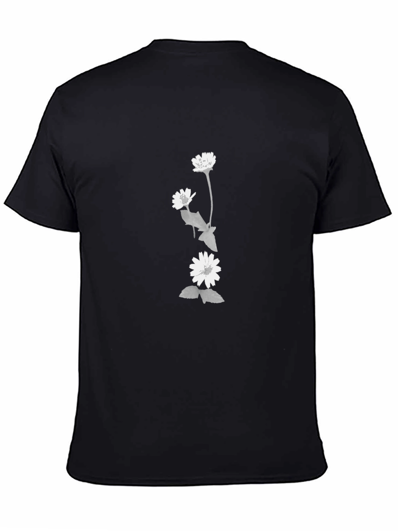 Floral Graphic Tee - Black Casual Comfort