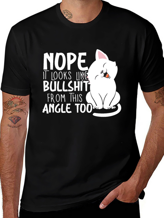 Funny Cat Graphic T-Shirt - Nope Sarcastic Humor Tee