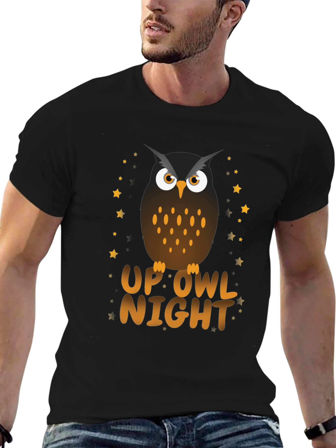 Up Owl Night T-Shirt - Unique Owl Design Tee