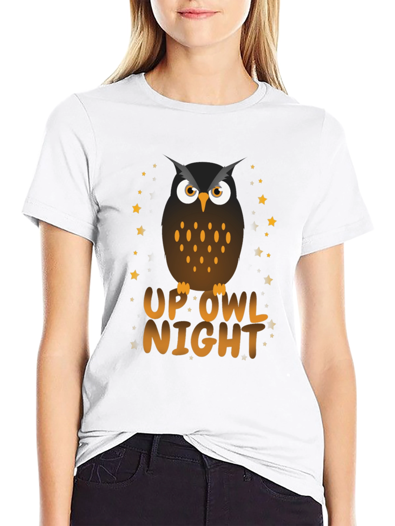 Up Owl Night T-Shirt - Unique Owl Design Tee
