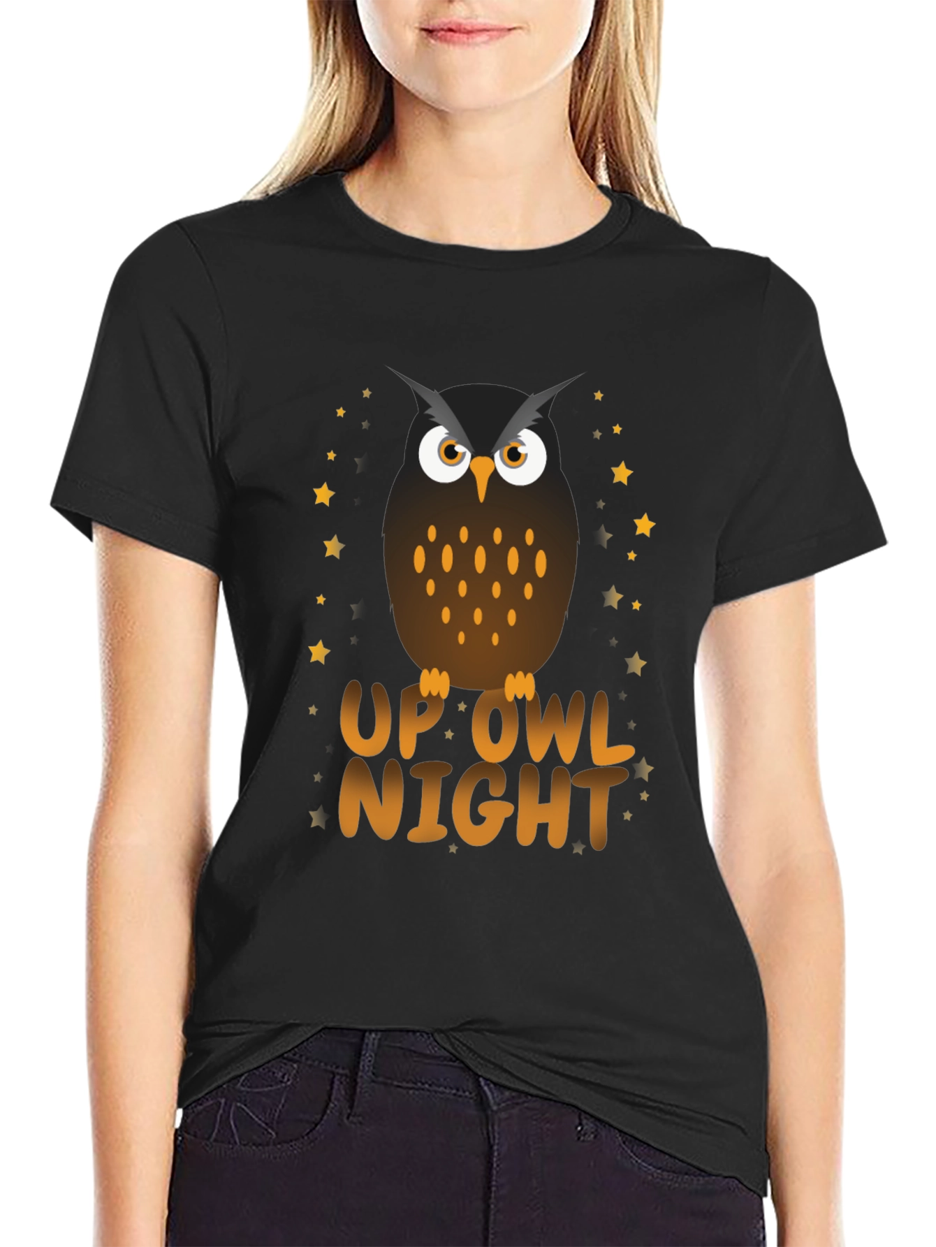 Up Owl Night T-Shirt - Unique Owl Design Tee