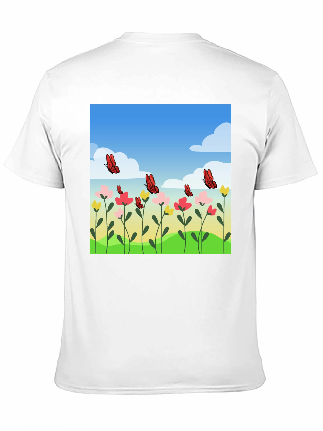 Butterfly Meadow Graphic Tee - Stylish Casual Wear