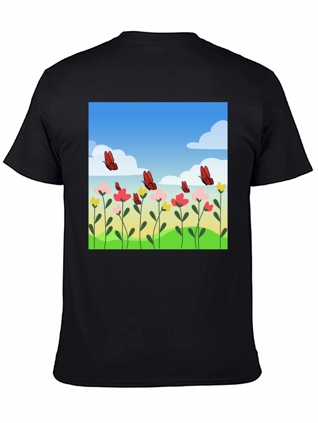 Butterfly Meadow Graphic Tee - Stylish Casual Wear