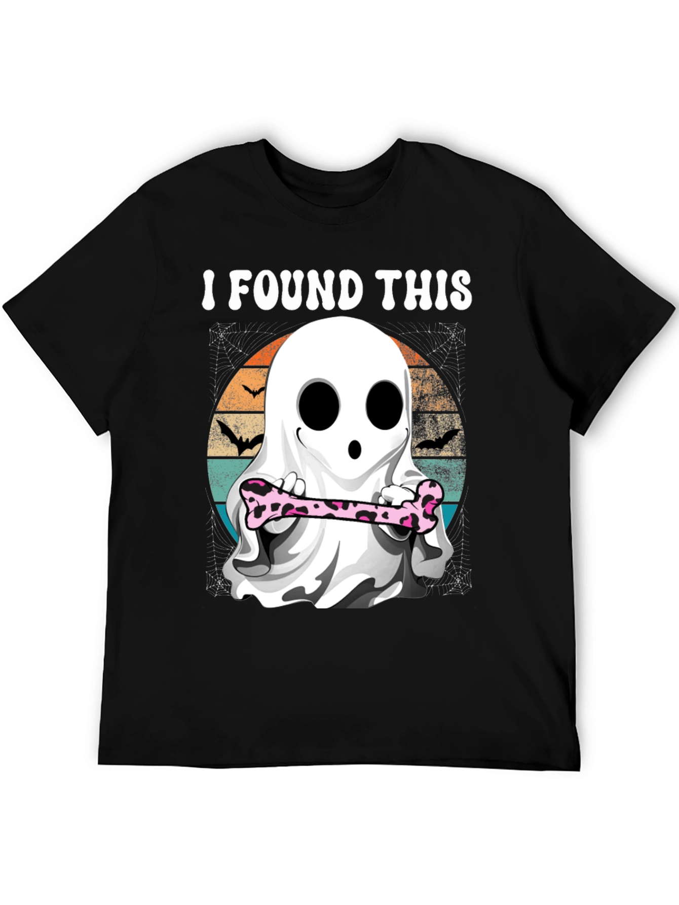 Halloween Ghost With Bone T-Shirt
