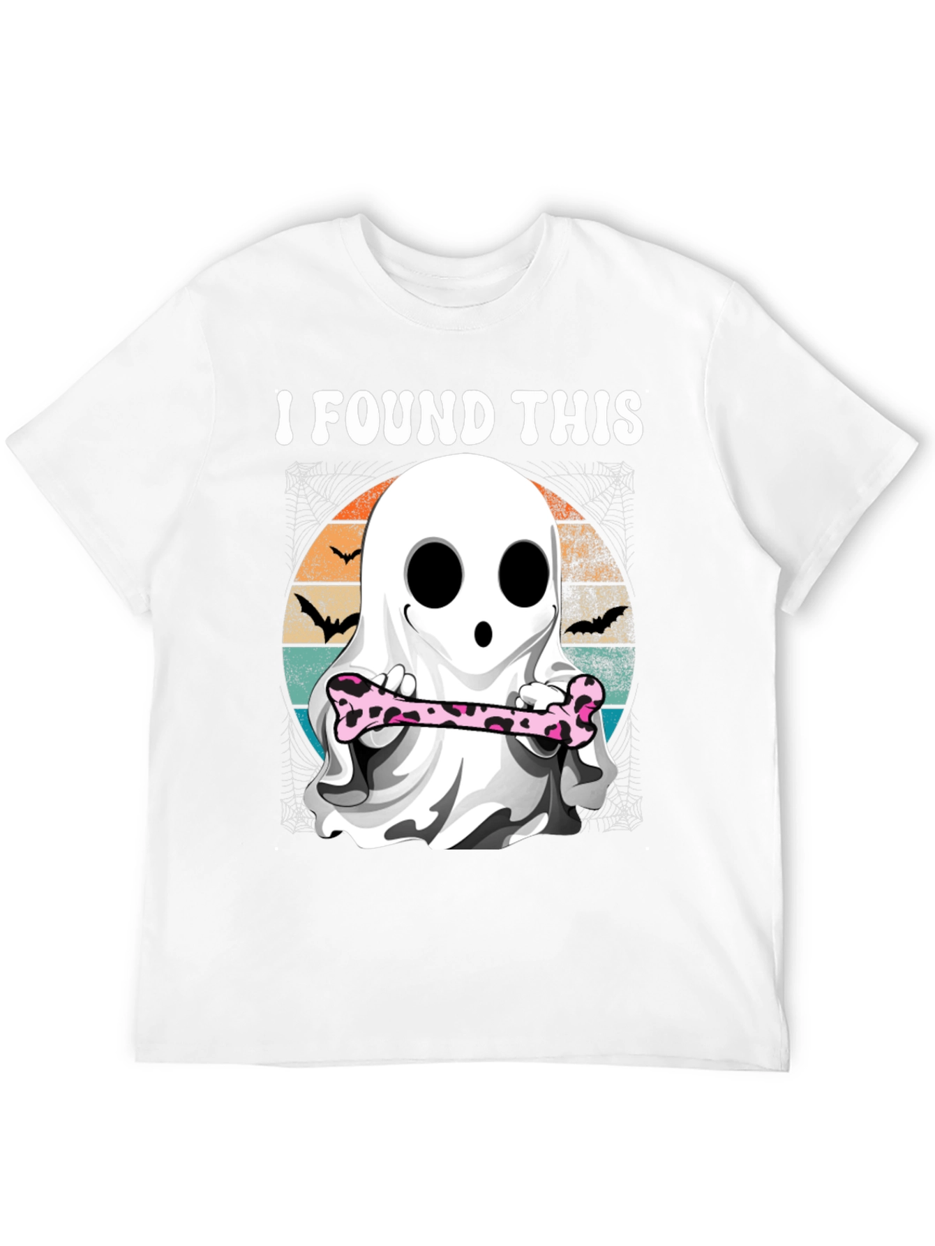 Halloween Ghost With Bone T-Shirt