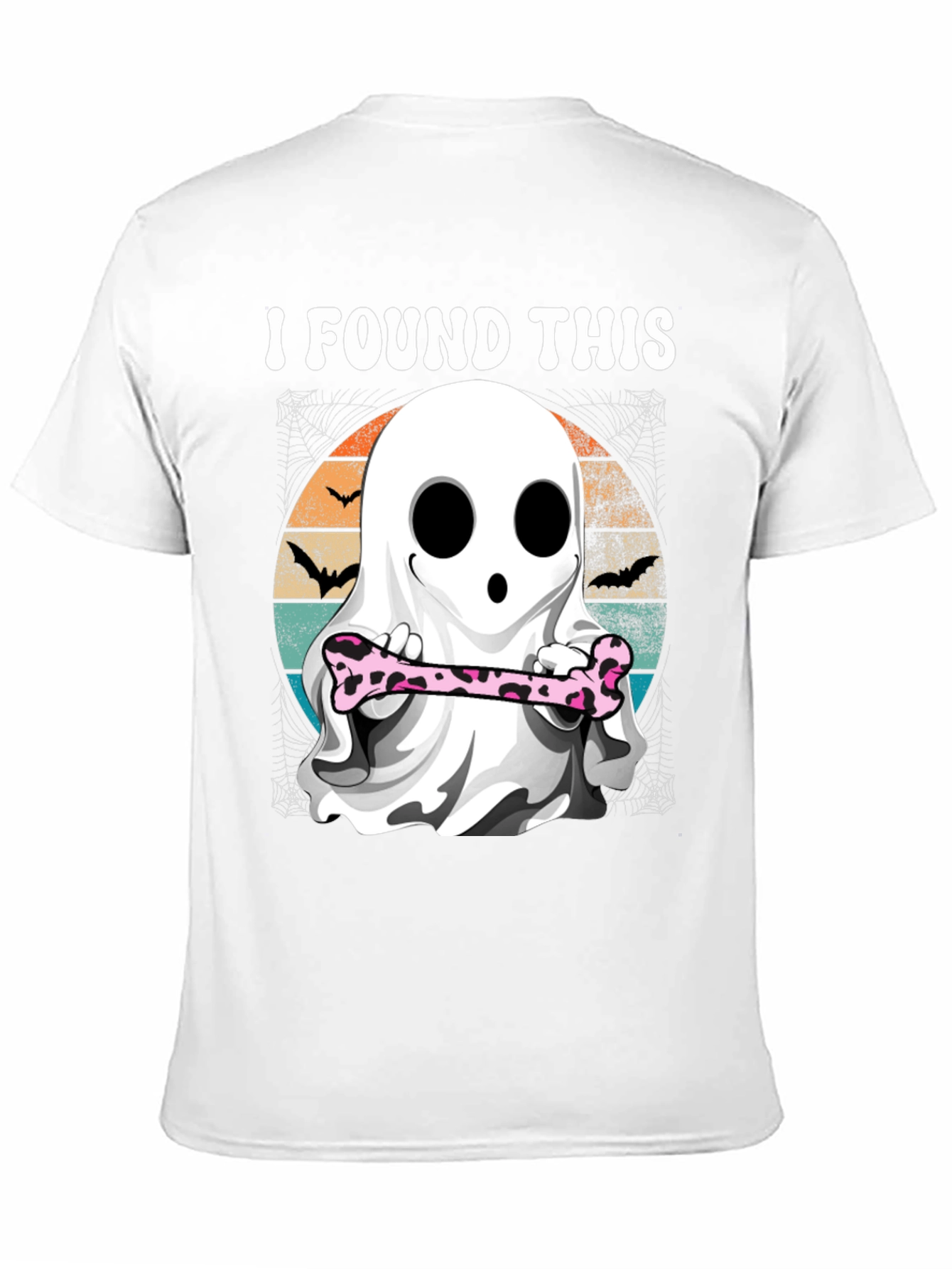 Halloween Ghost With Bone T-Shirt