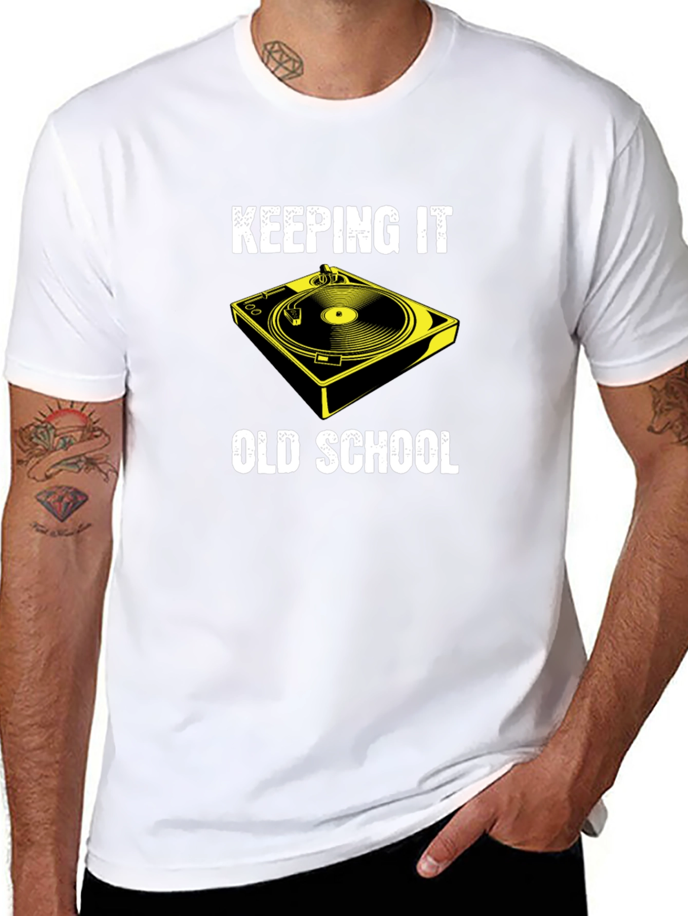 Keeping It Old School DJ Turntable T-Shirt