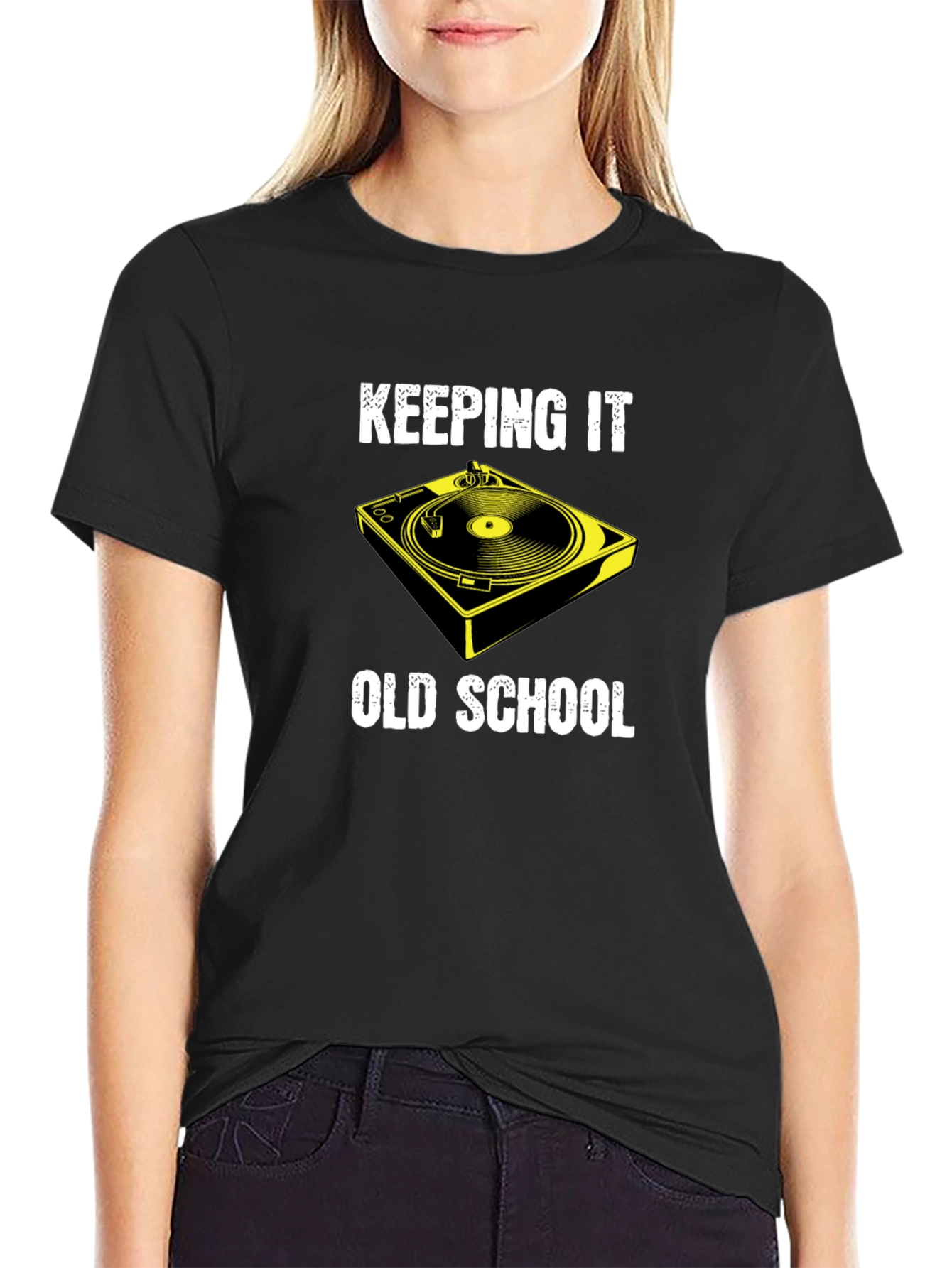 Keeping It Old School DJ Turntable T-Shirt