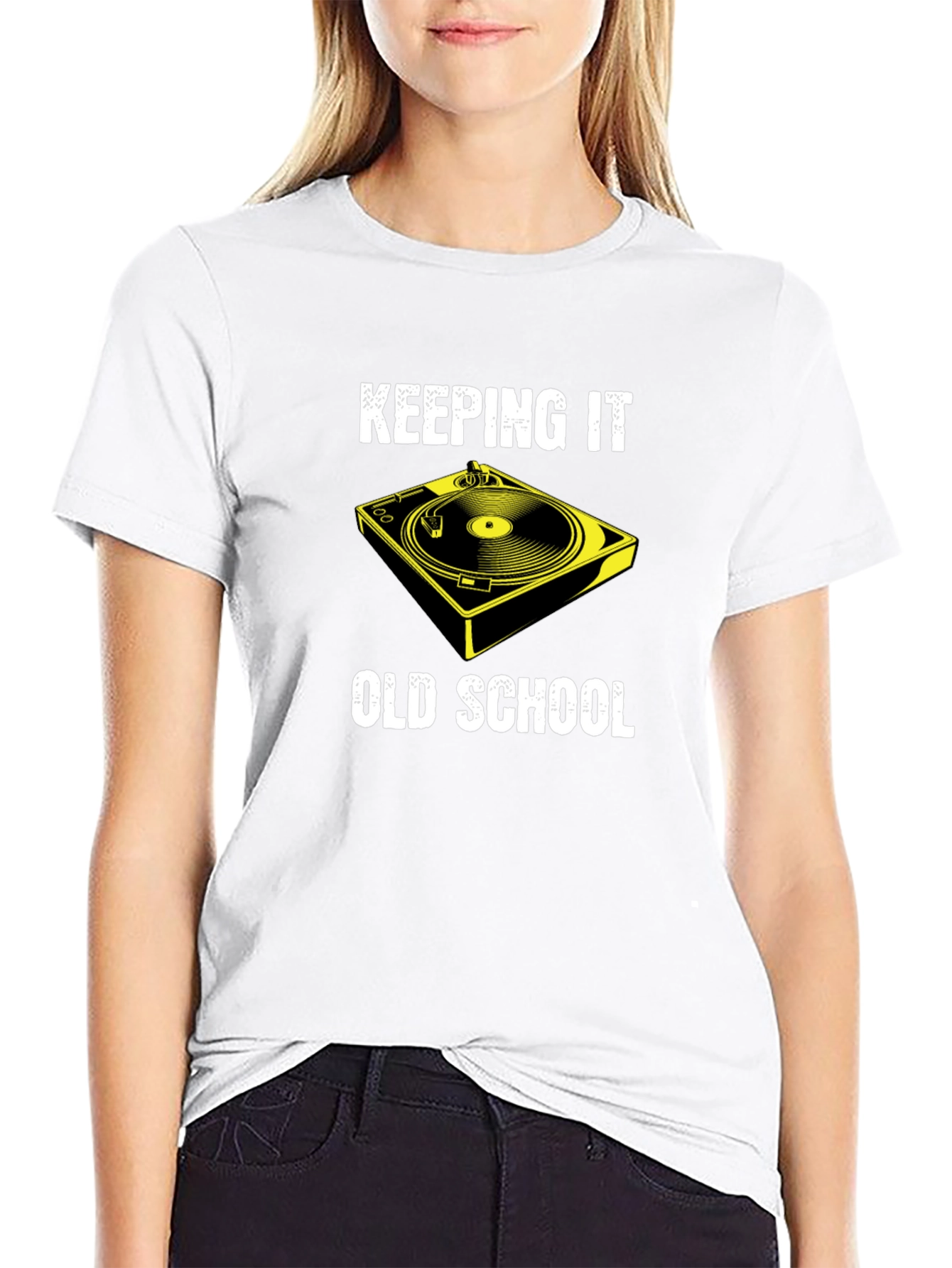 Keeping It Old School DJ Turntable T-Shirt