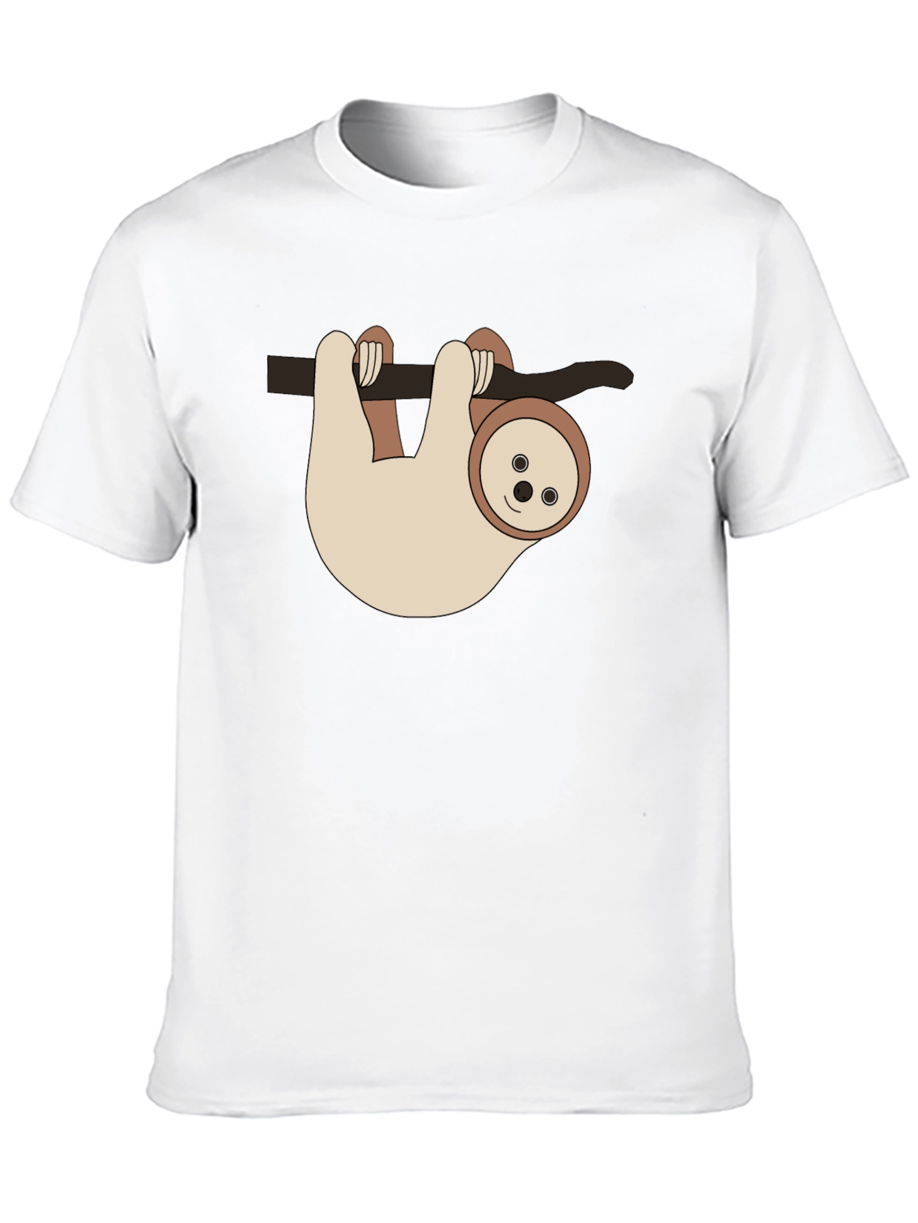 Sloth Hangin Around Black T-Shirt