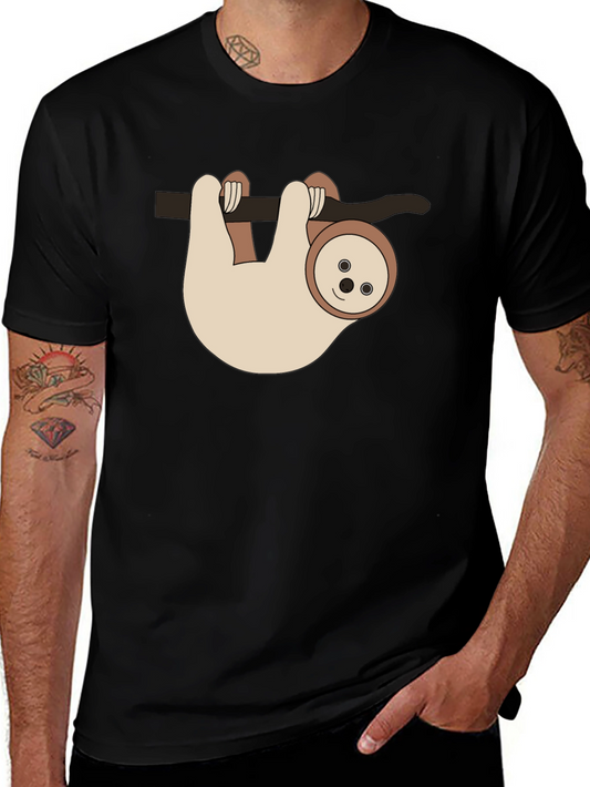 Sloth Hangin Around Black T-Shirt