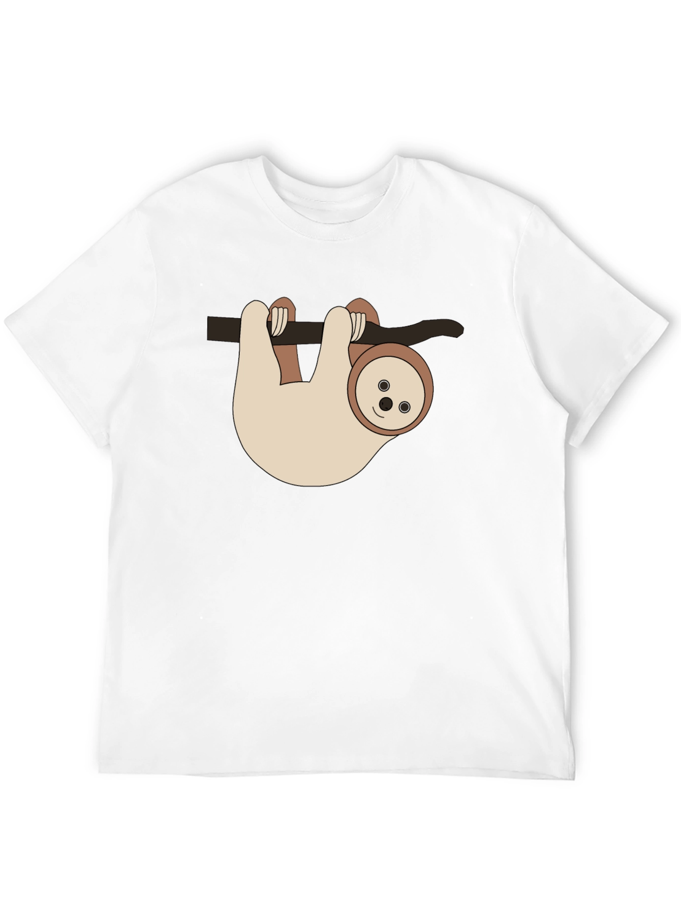 Sloth Hangin Around Black T-Shirt
