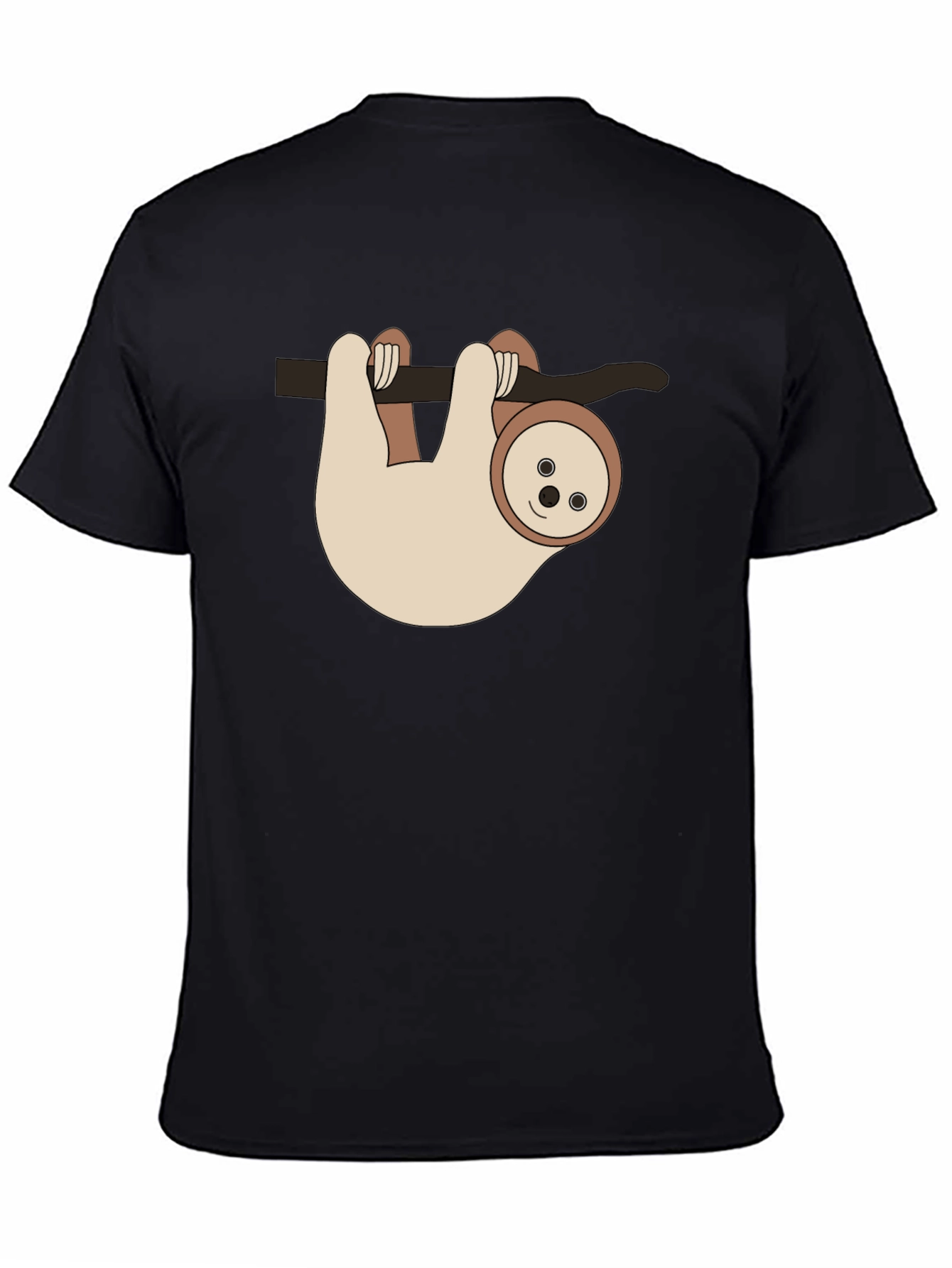 Sloth Hangin Around Black T-Shirt