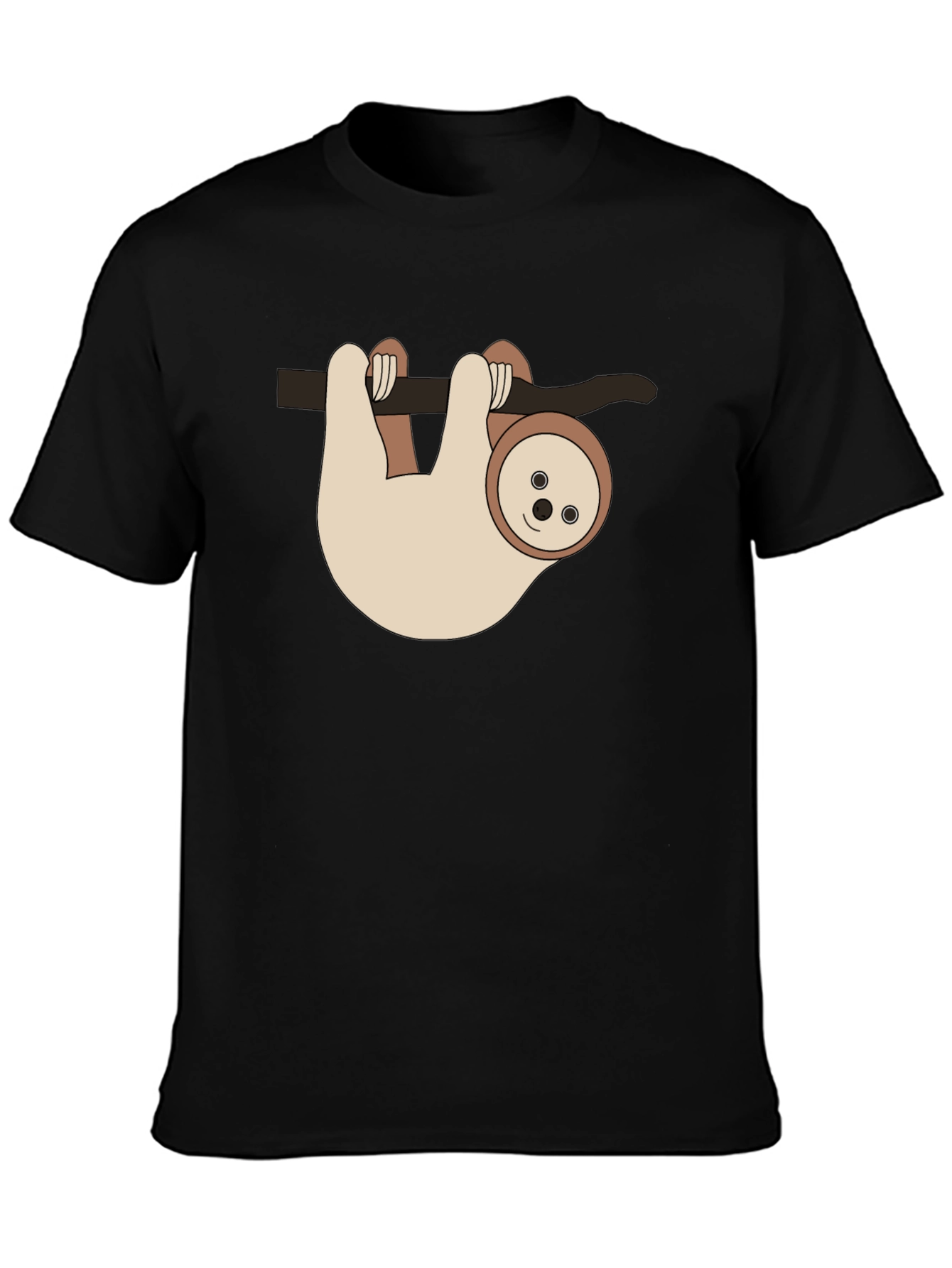 Sloth Hangin Around Black T-Shirt