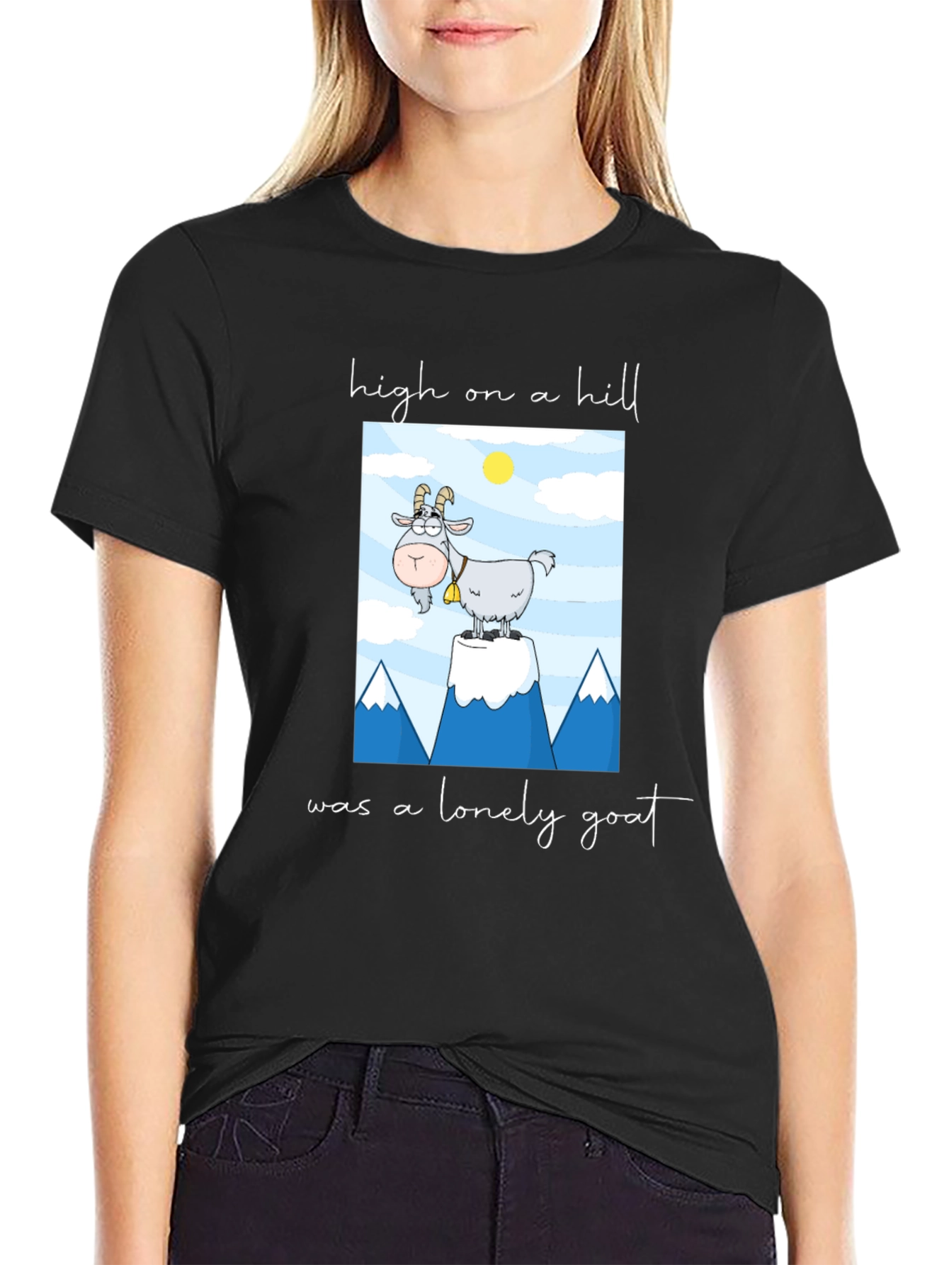High on a Hill Lonely Goat Graphic Tee