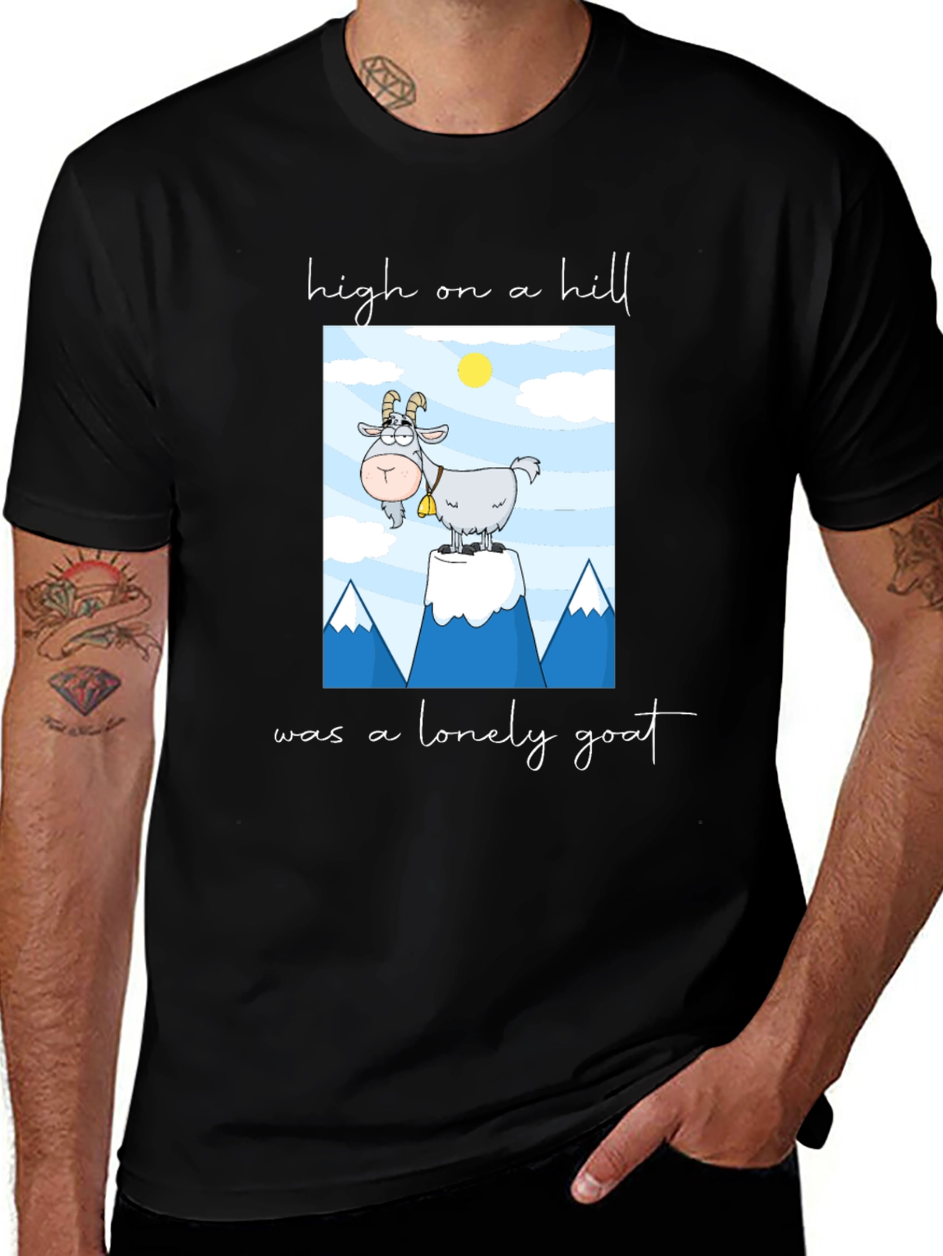 High on a Hill Lonely Goat Graphic Tee