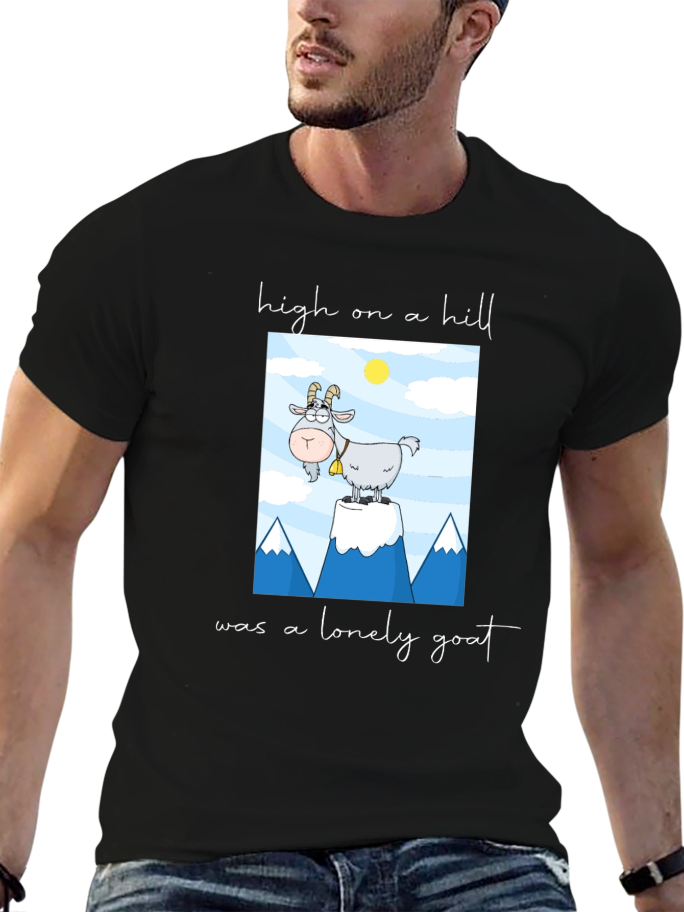 High on a Hill Lonely Goat Graphic Tee