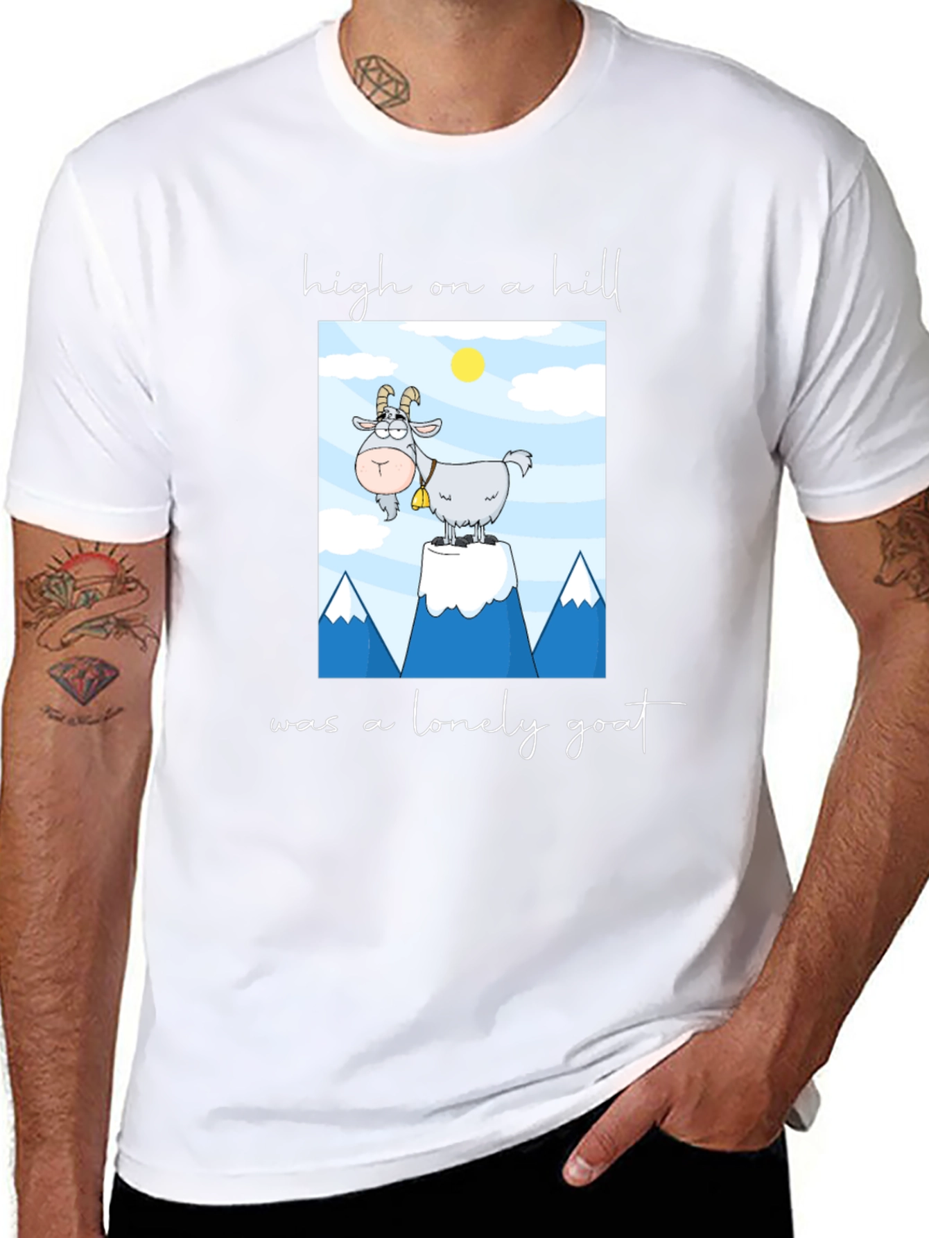 High on a Hill Lonely Goat Graphic Tee