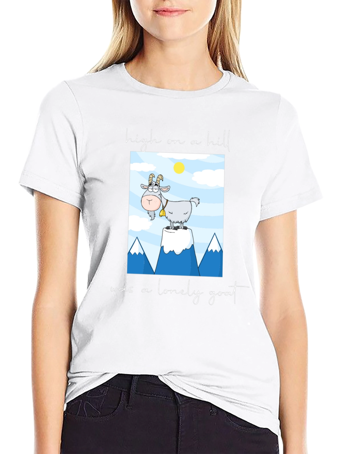 High on a Hill Lonely Goat Graphic Tee