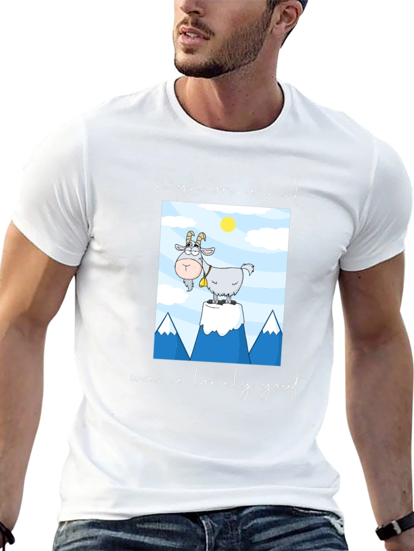 High on a Hill Lonely Goat Graphic Tee