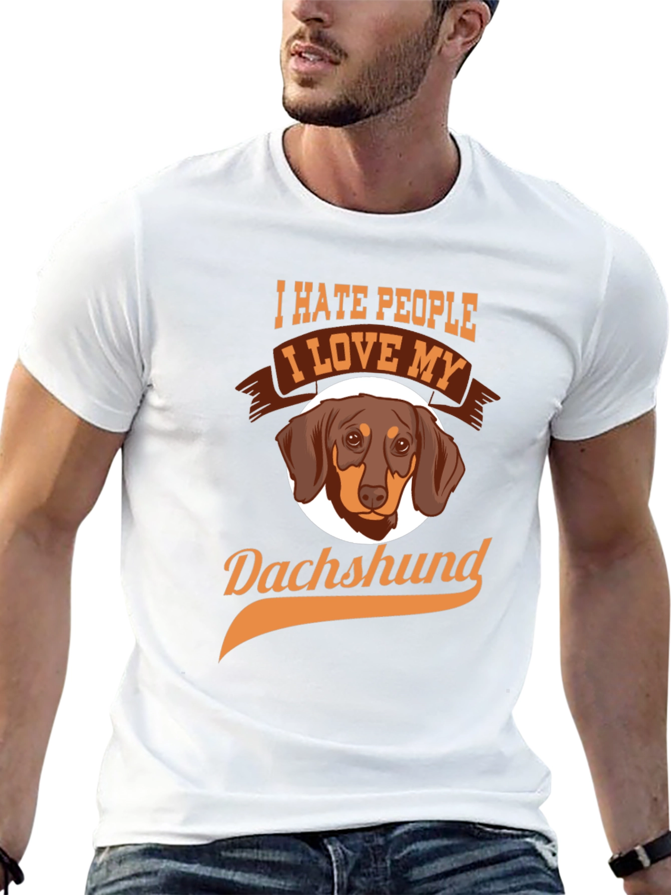 I Hate People I Love My Dachshund T-Shirt