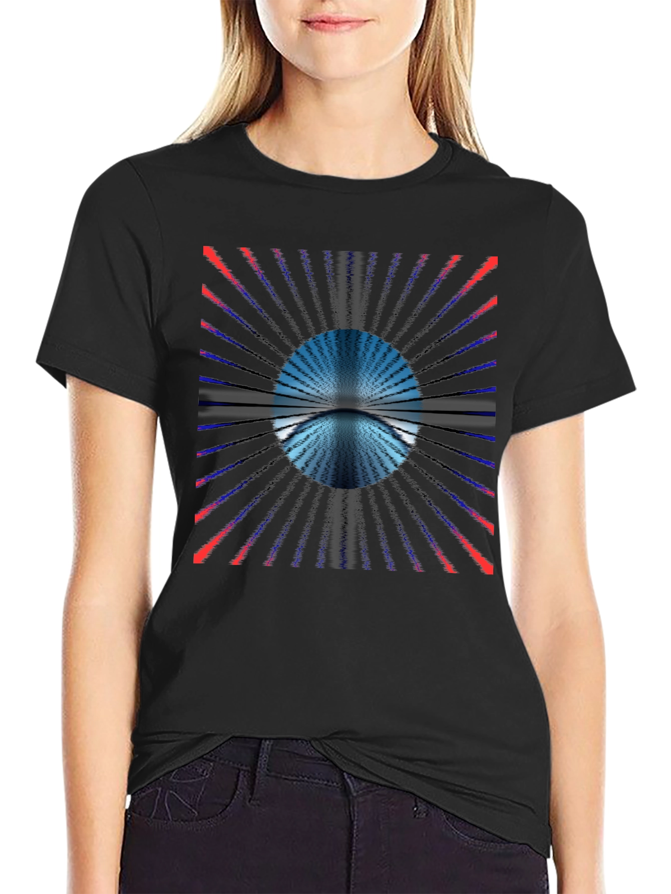 Abstract Portal Black T-Shirt