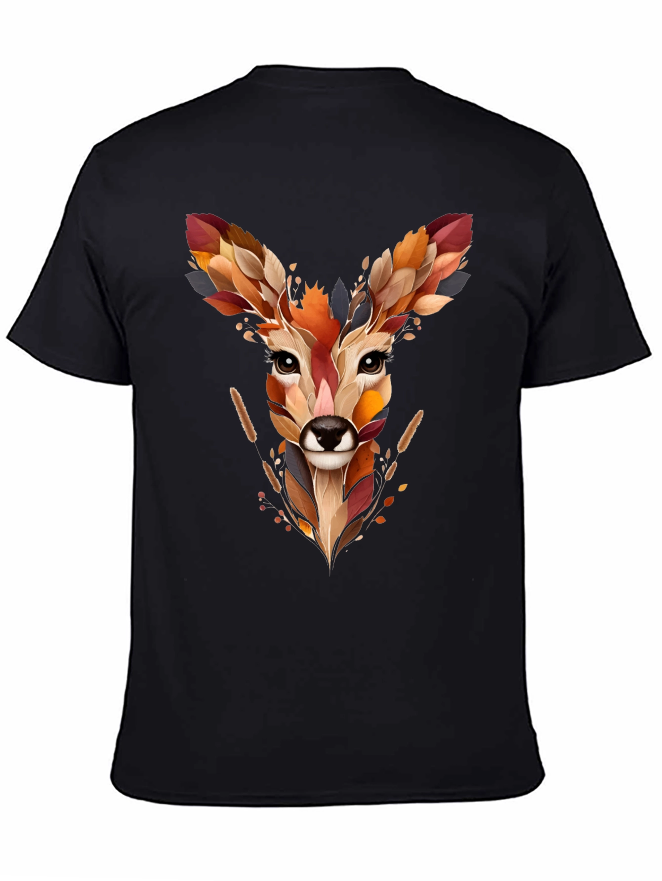 Deer Head Graphic Tee - Nature Inspired Art Shirt