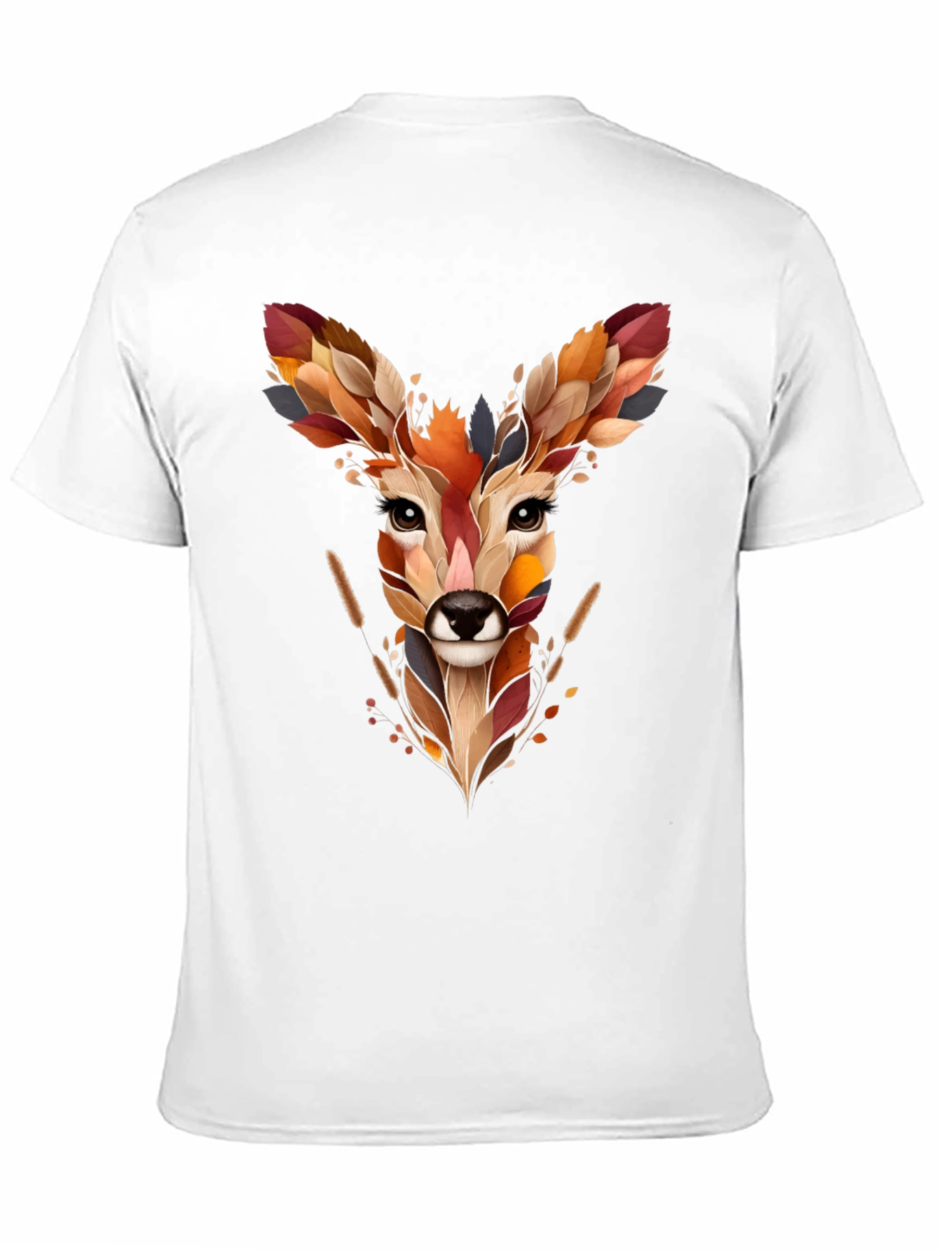 Deer Head Graphic Tee - Nature Inspired Art Shirt