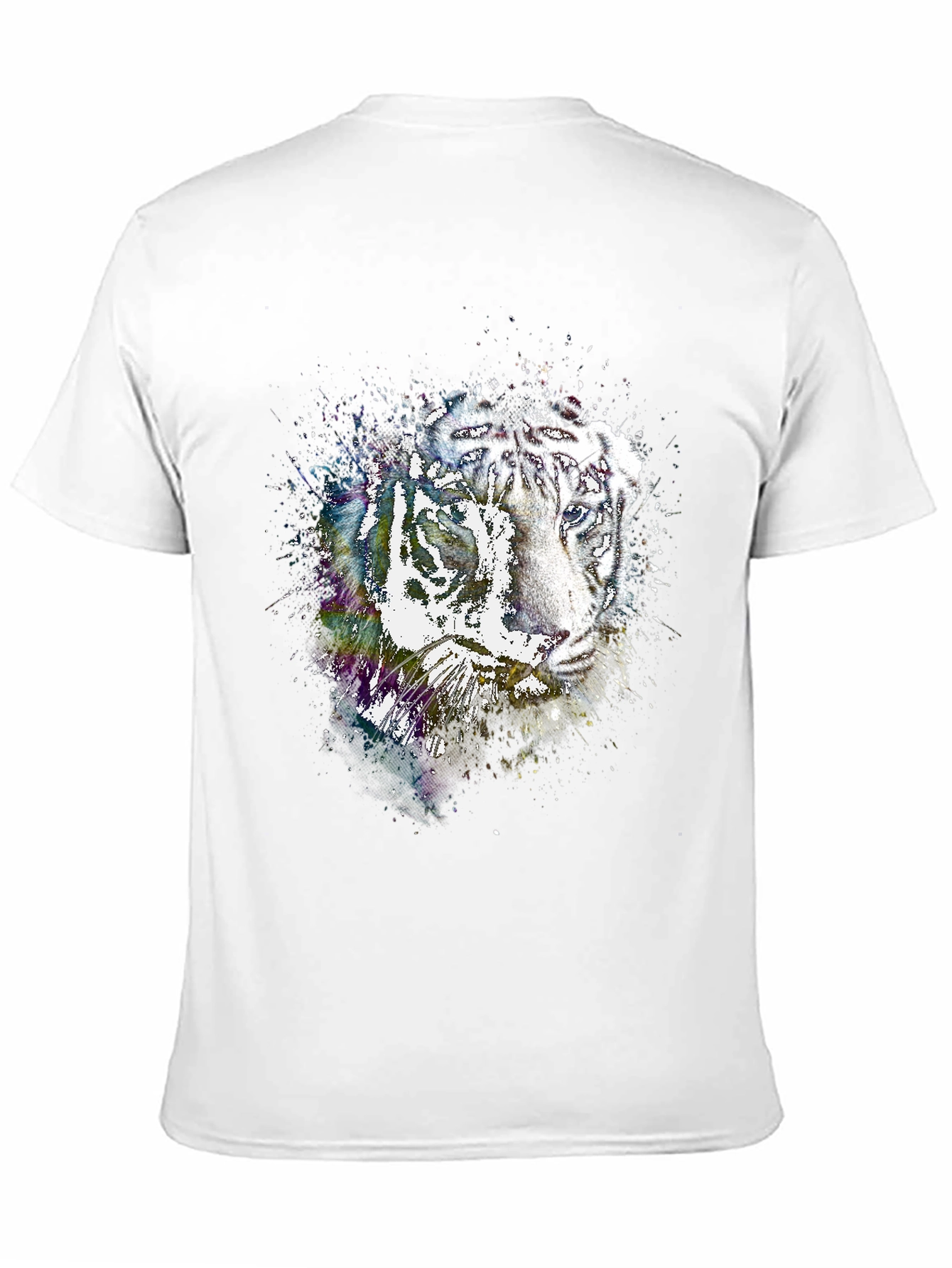 Tiger Splash Black T-Shirt - Unique Graphic Tee