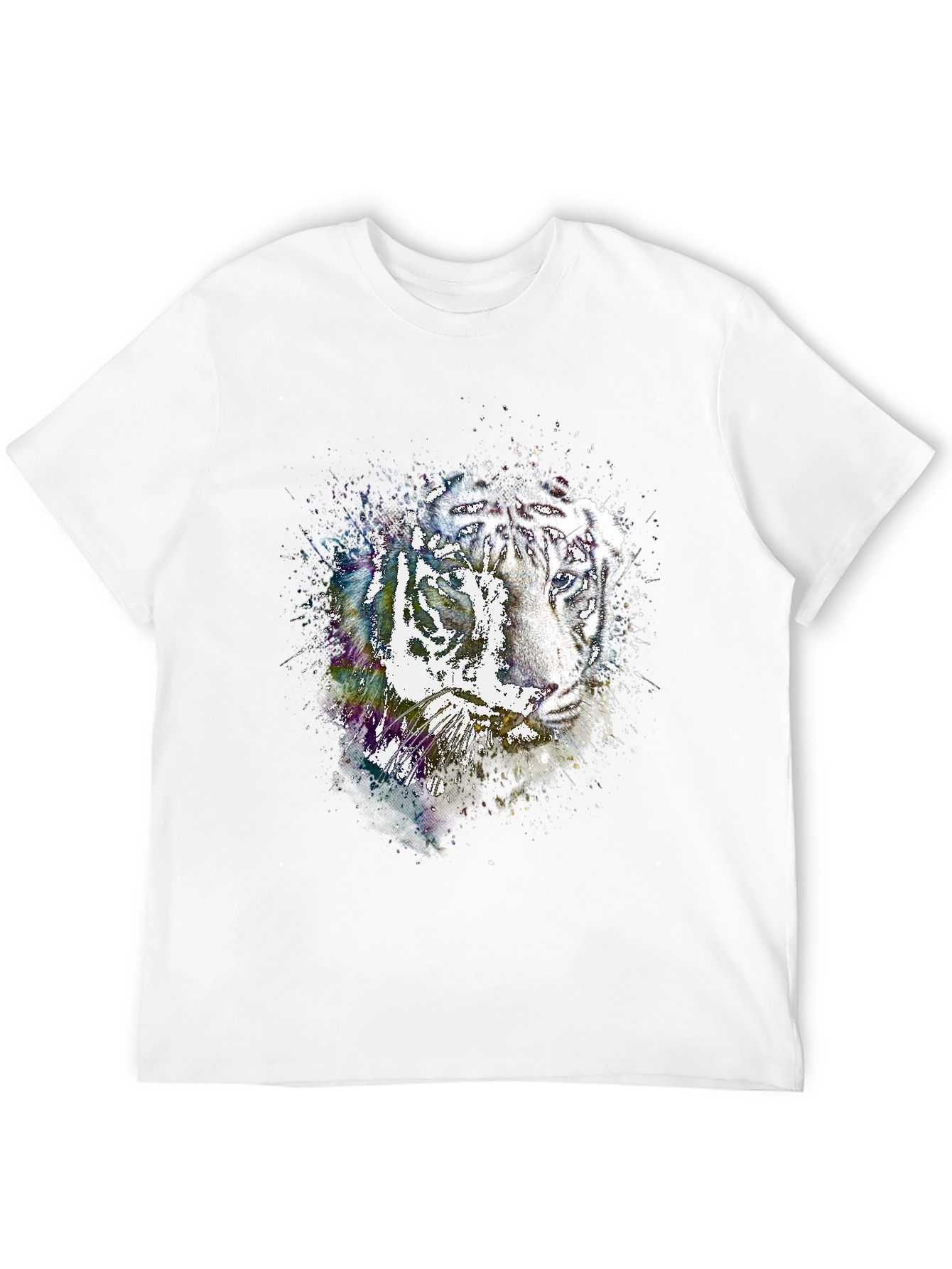 Tiger Splash Black T-Shirt - Unique Graphic Tee