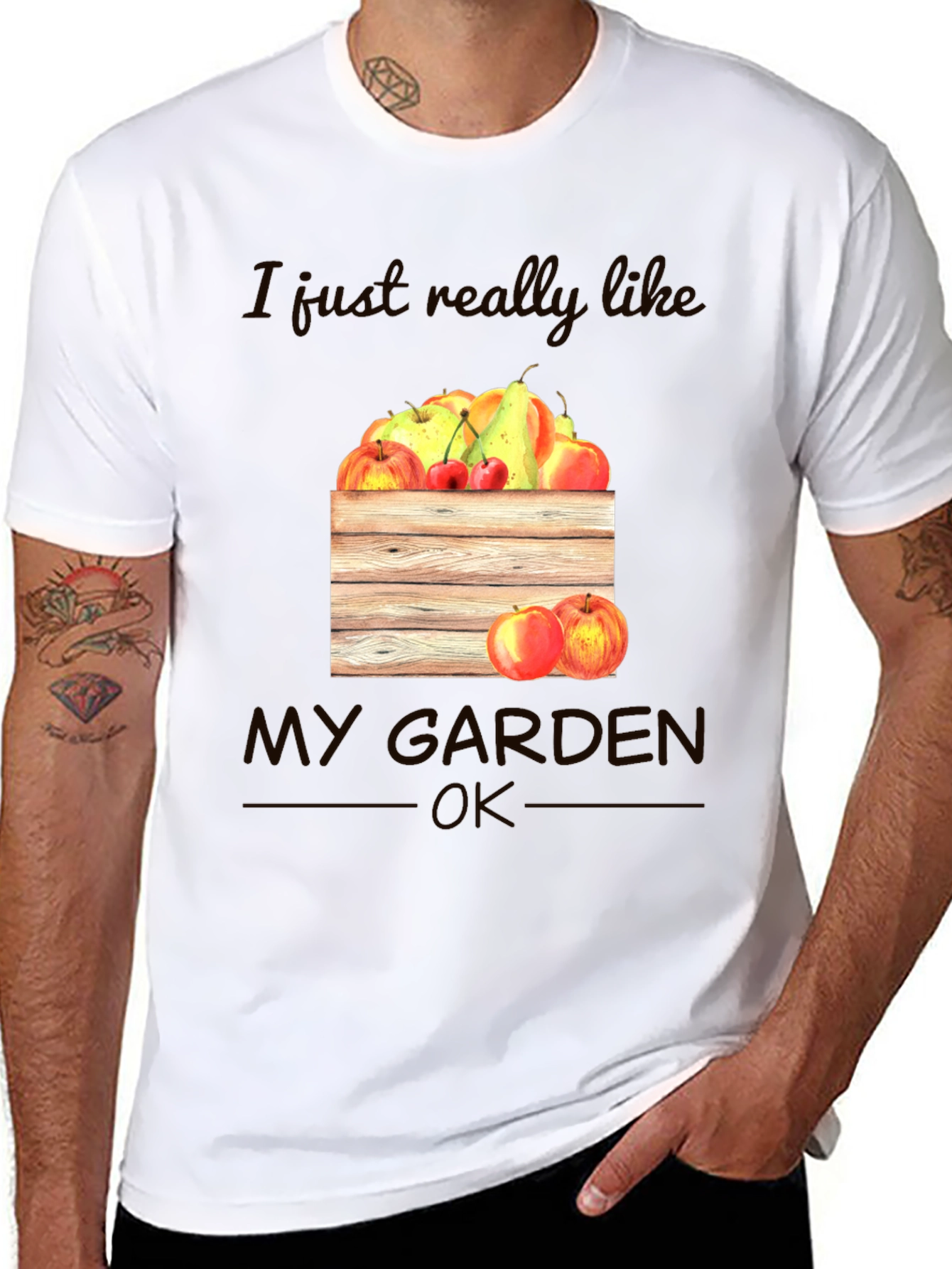 Garden Lovers T-Shirt: Fruits and Garden Graphic Tee