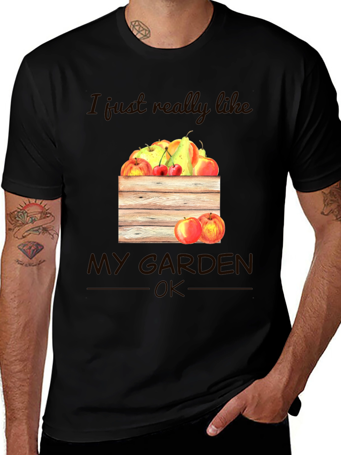 Garden Lovers T-Shirt: Fruits and Garden Graphic Tee