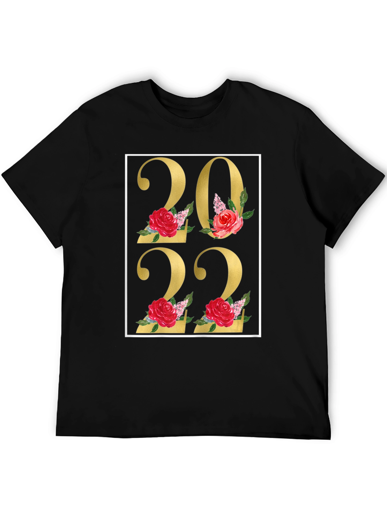 Floral 2022 Black T-Shirt