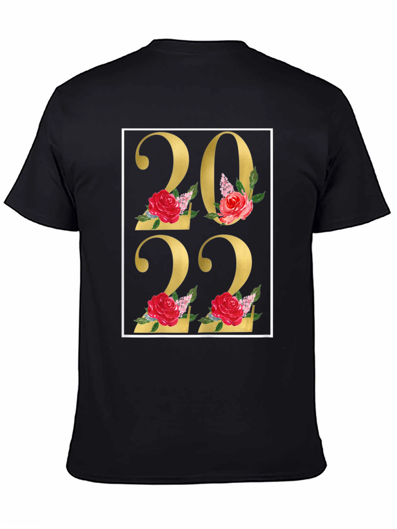 Floral 2022 Black T-Shirt