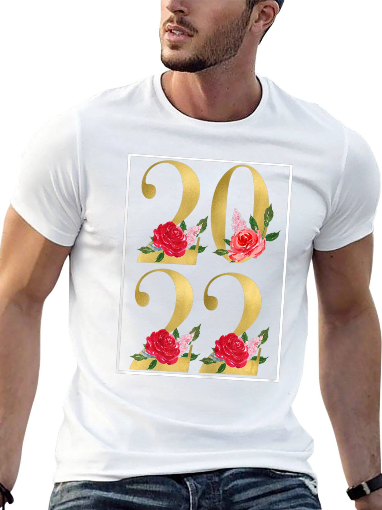 Floral 2022 Black T-Shirt