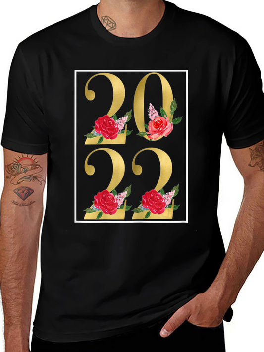 Floral 2022 Black T-Shirt