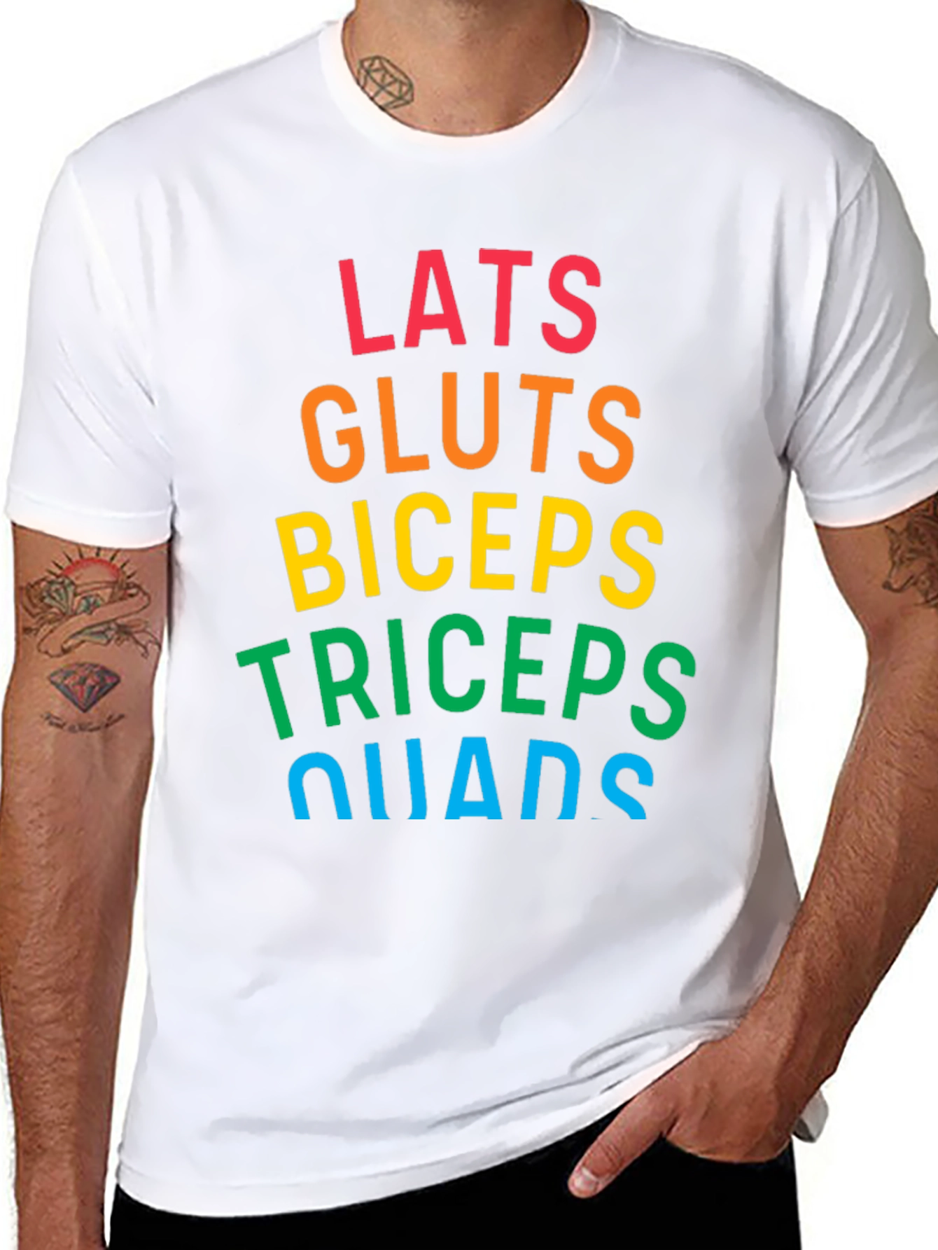 Muscle Group Rainbow T-Shirt - Gym Workout Apparel